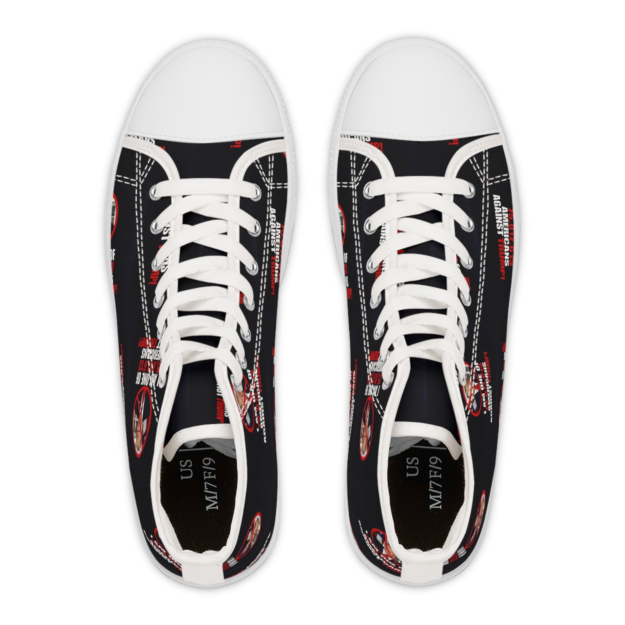 Women's High Top Sneakers - Americans Against Trump Printify