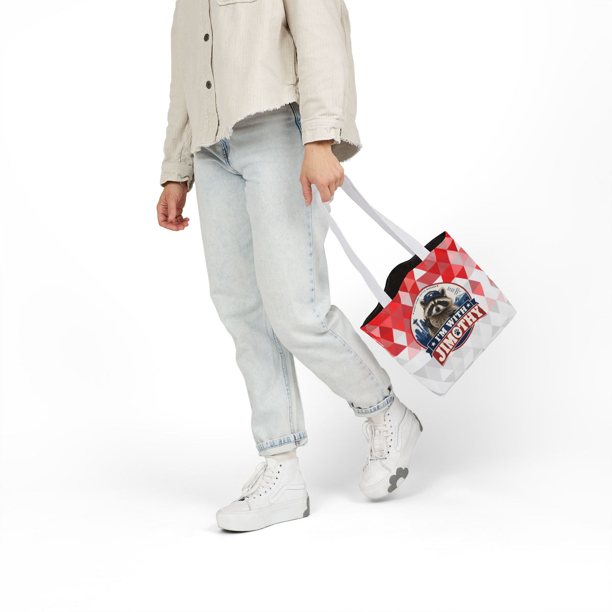 I’m With Jimothy Short-Spined Raccoon Canvas Tote Bag