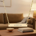 No Kings Here Engraved Bar Necklace – Stainless Steel