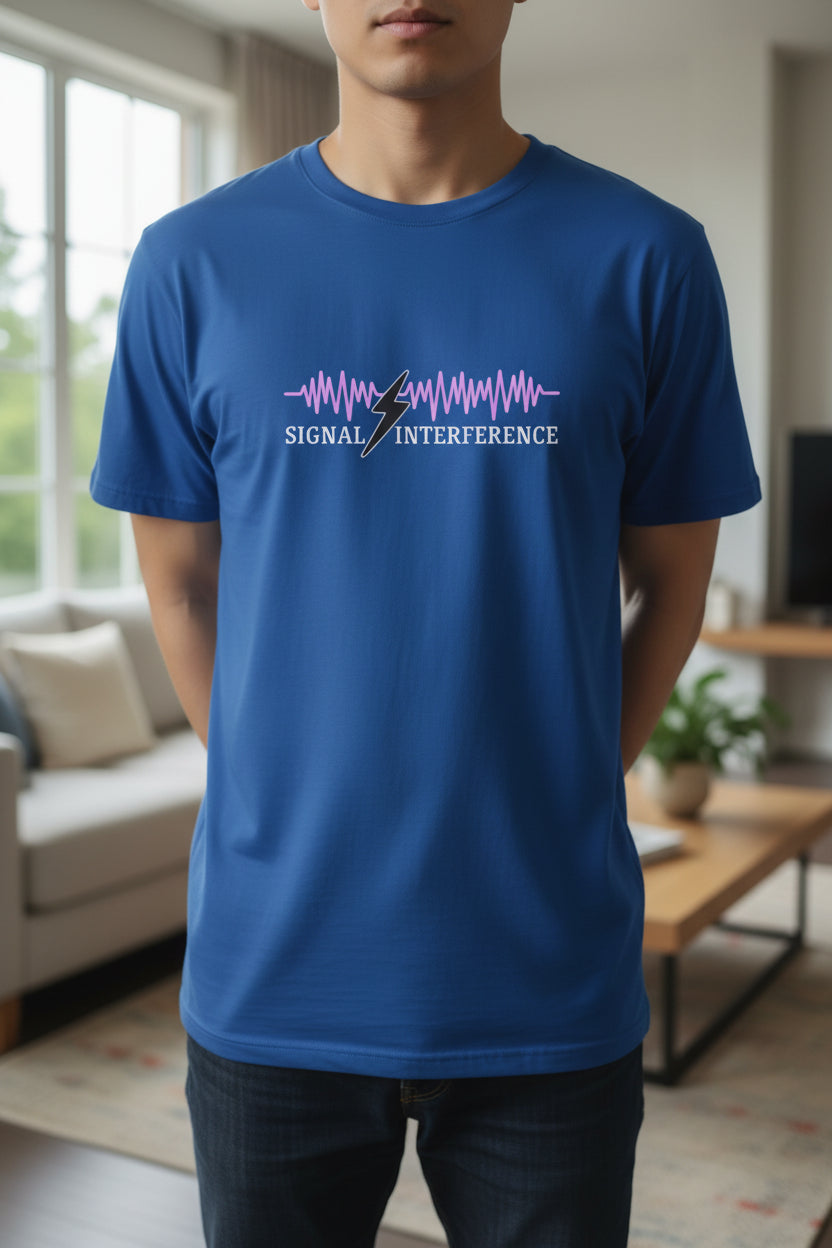 Signal Interference Women’s Tee – Minimalist Waveform Graphic T-Shirt