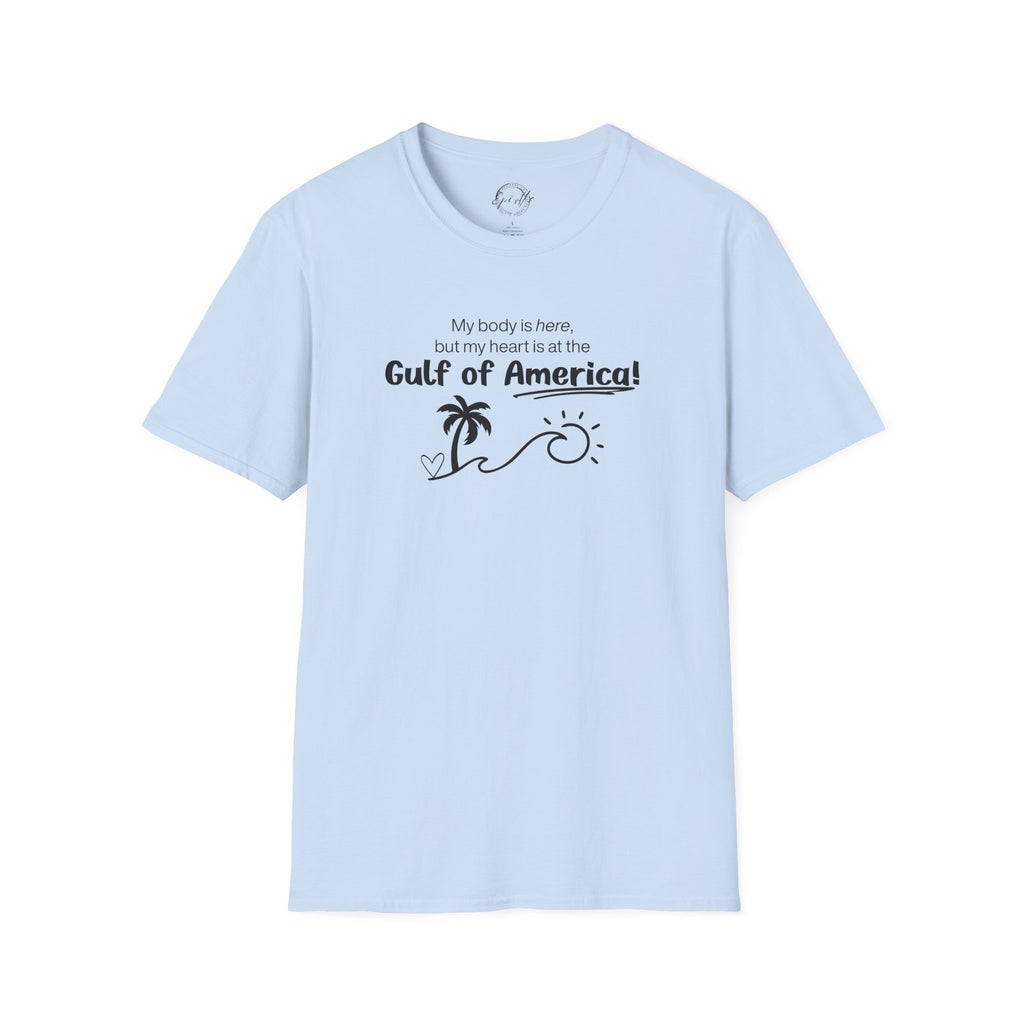 Heart at the Gulf Graphic T-Shirt - Perfect for Beach Lovers
