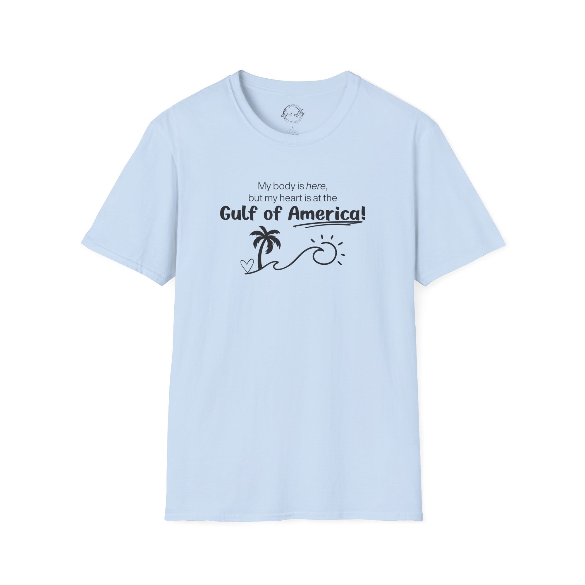 Heart at the Gulf Graphic T-Shirt - Perfect for Beach Lovers