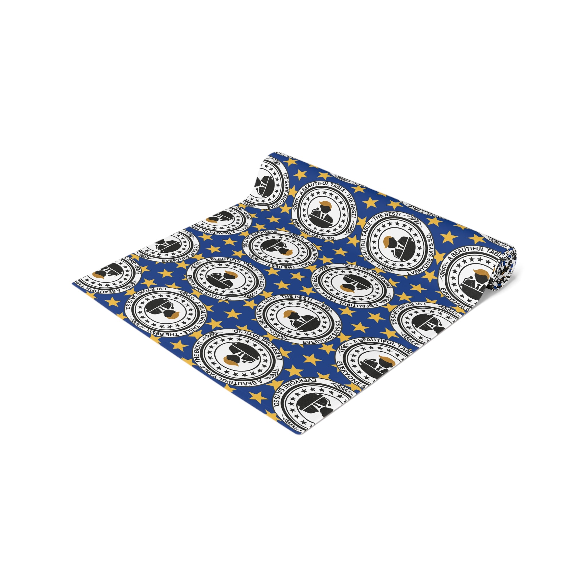 A Beautiful Table Table Runner – Faux Official Parody Seal Pattern