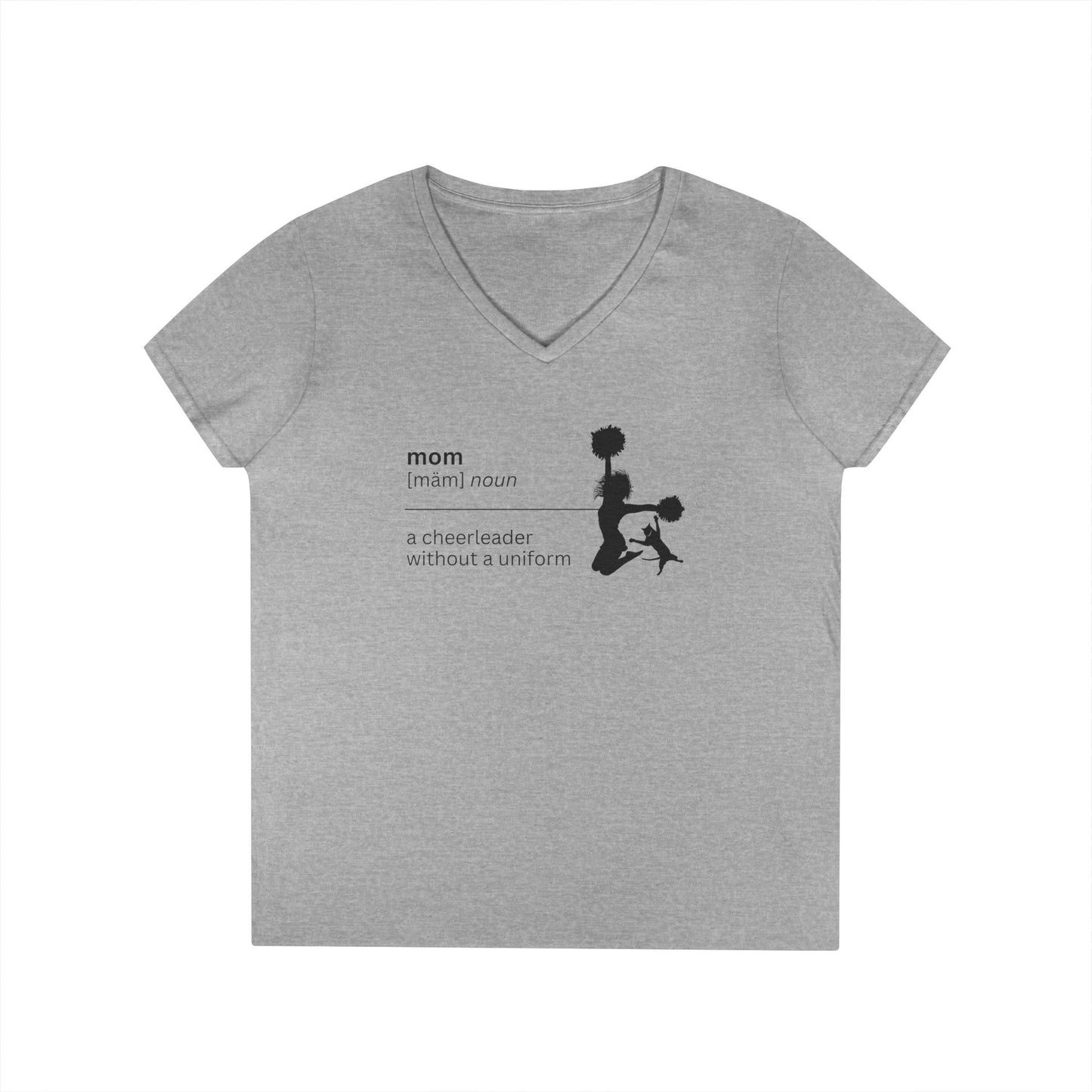 Mom Definition V-Neck T-Shirt - Cheerleader