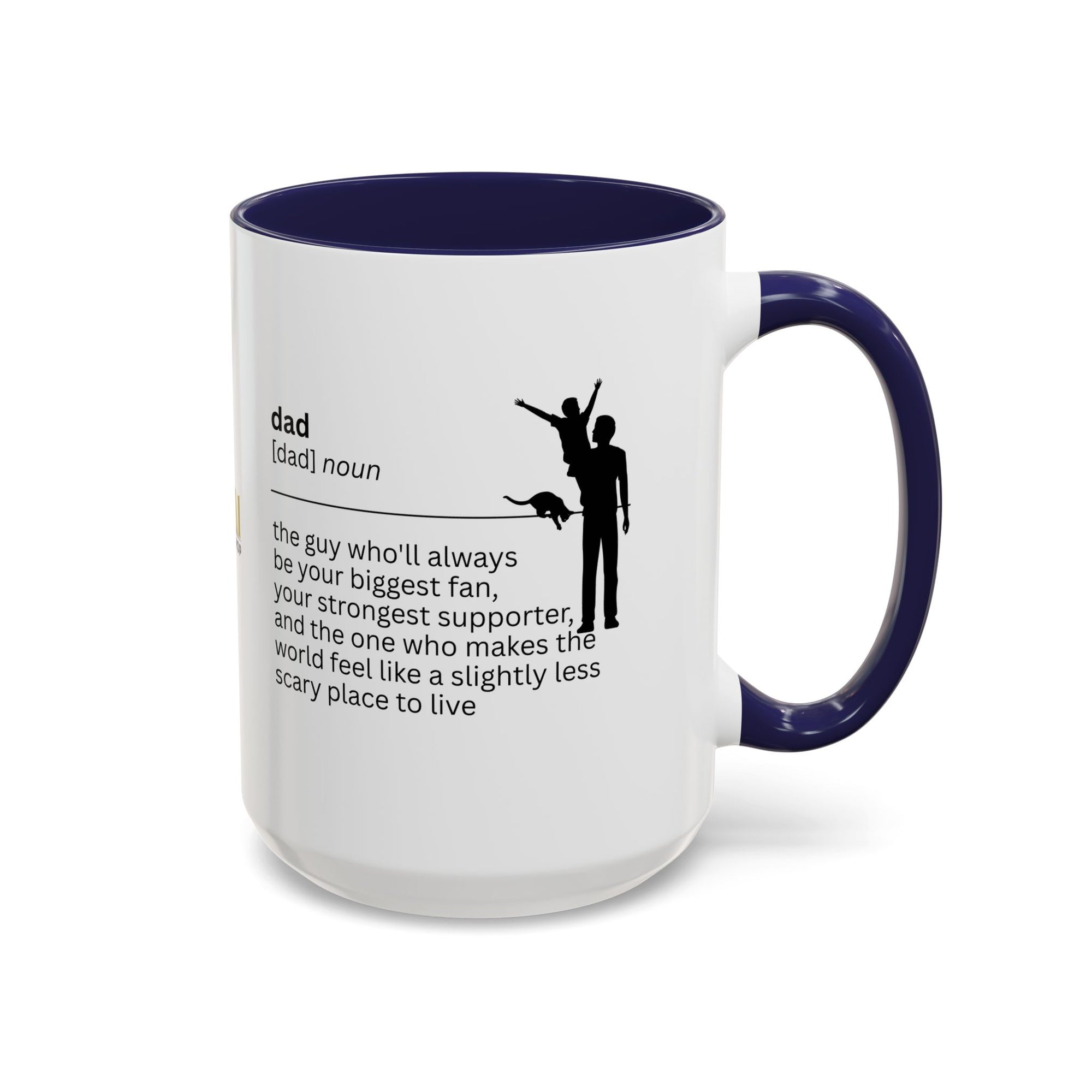 Dad Biggest Fan Accent Coffee Mug - Perfect Gift for Dads