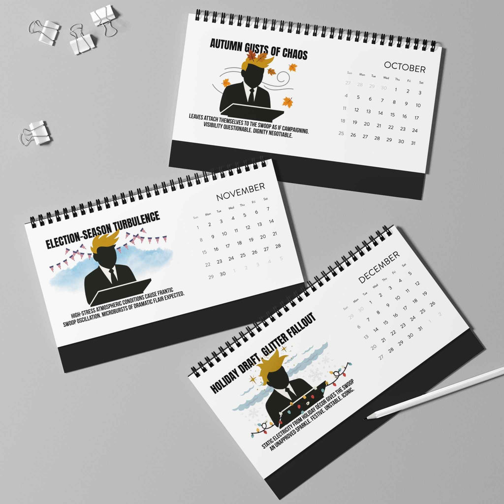 Executive Hair Forecast 2026 Desktop Calendar
