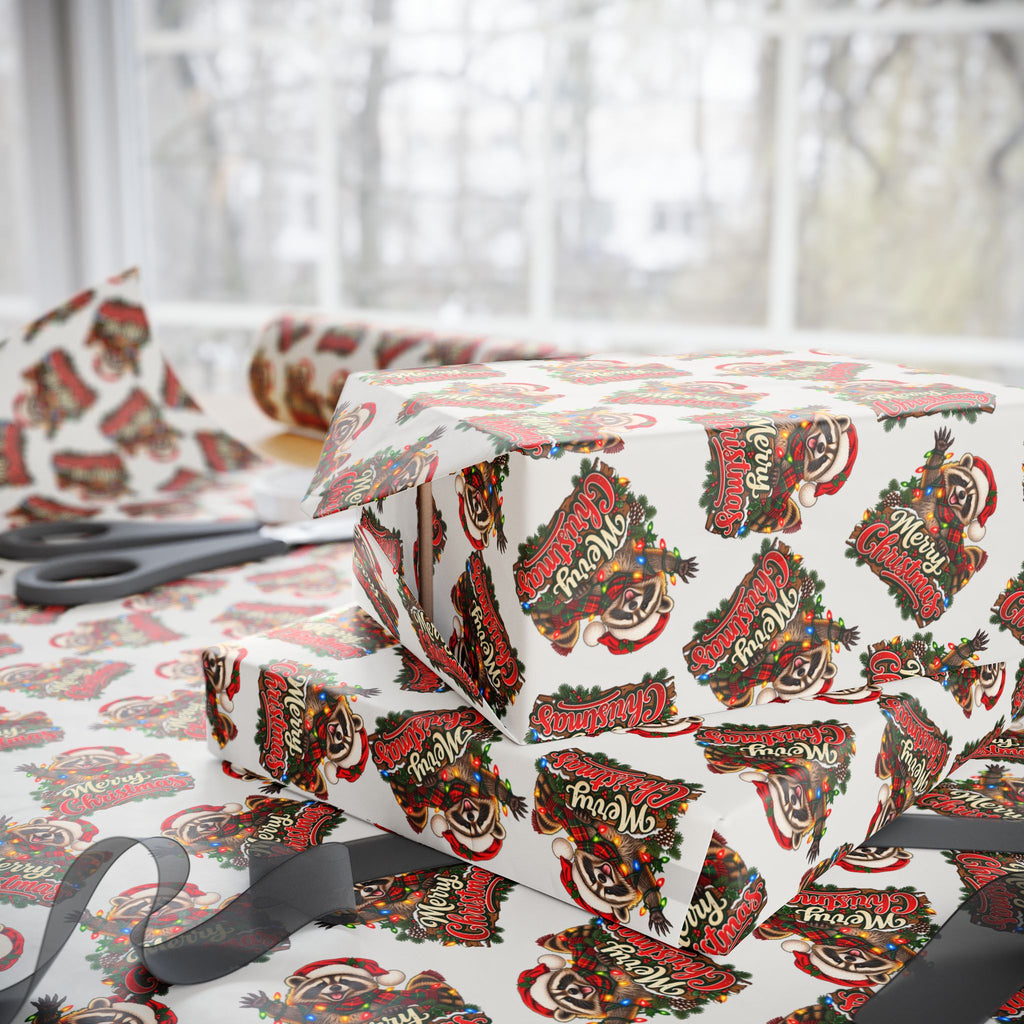 Jimothy the Raccoon Merry Christmas Wrapping Paper | Funny Holiday Gift Wrap