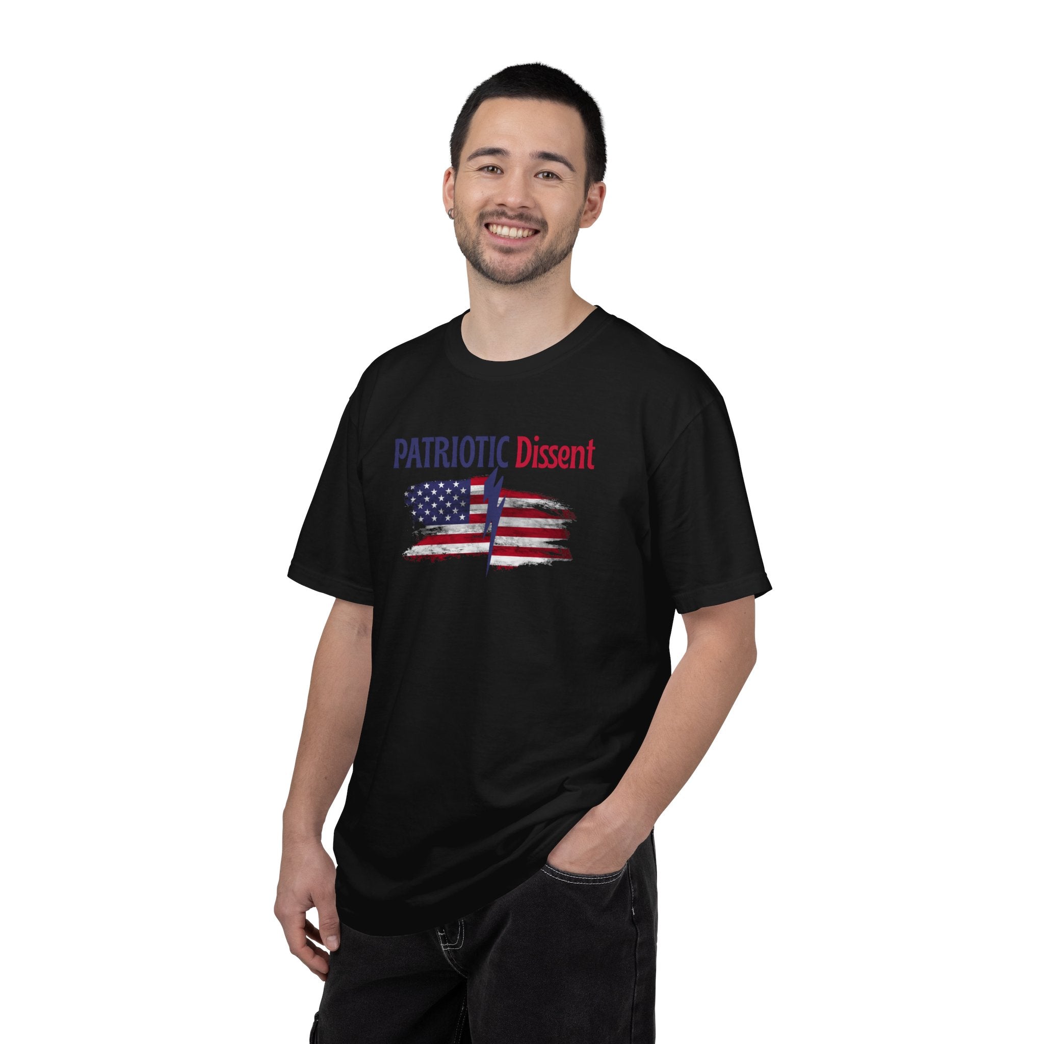 Patriotic Dissent Unisex T-Shirt – American Flag Statement Tee