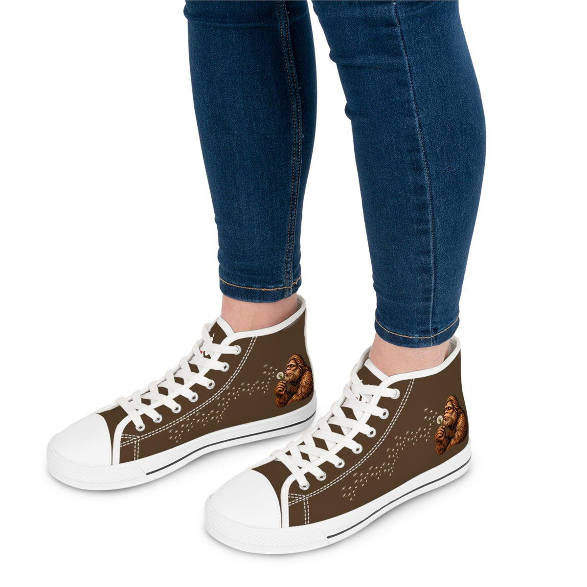 Women's Bigfoot Dandelion High Top Sneakers | Brown Sasquatch Canvas Shoes