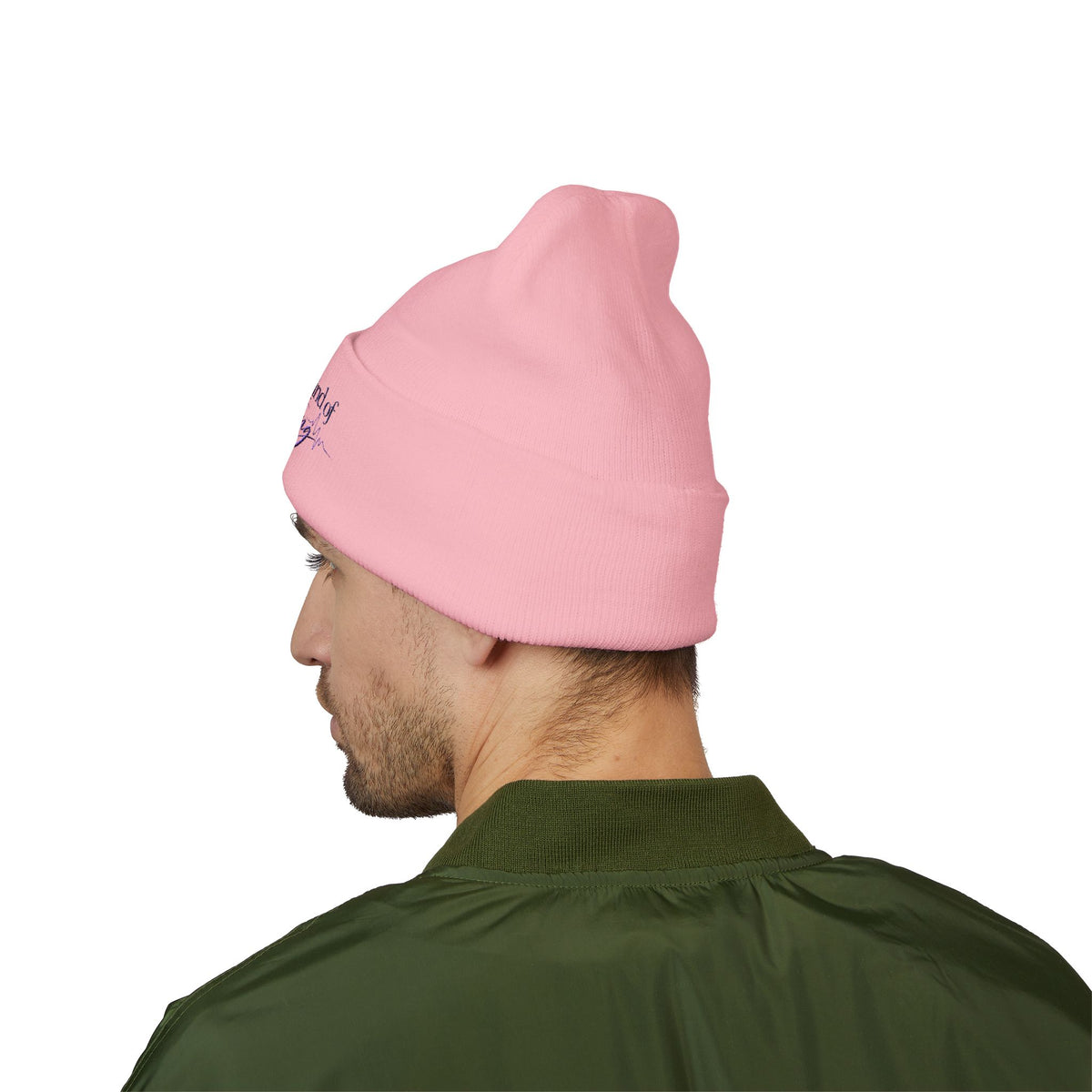 A Different Kind of Lightning | Embroidered Epilepsy Awareness Cuffed Beanie