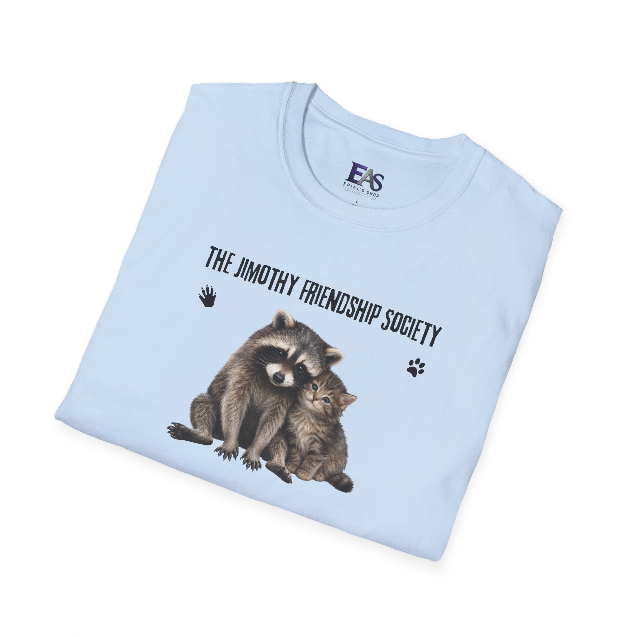 The Jimothy Friendship Society T-Shirt | Raccoon and Kitten Tee