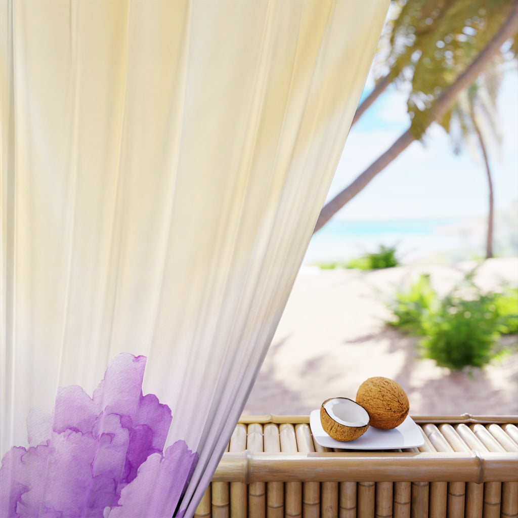 “Light After the Storm” Blackout Curtain Panel – Purple Clouds & Sunrise