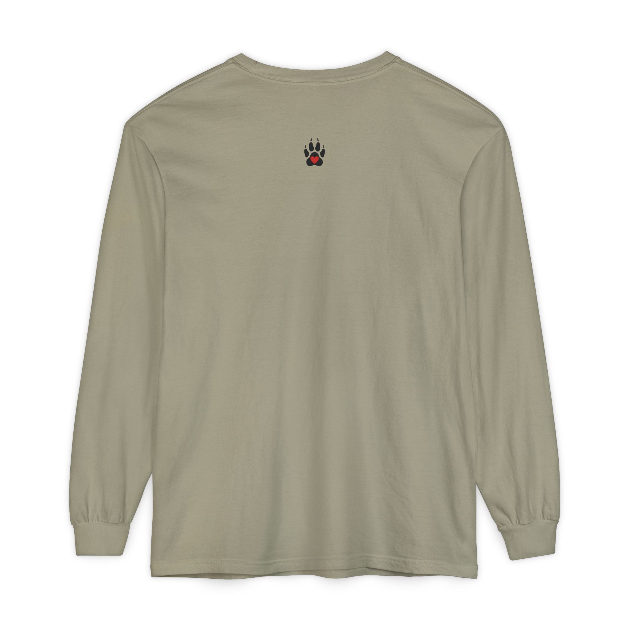 Raccoonnoisseur Garment-Dyed Long Sleeve Shirt | Funny Raccoon Graphic Tee