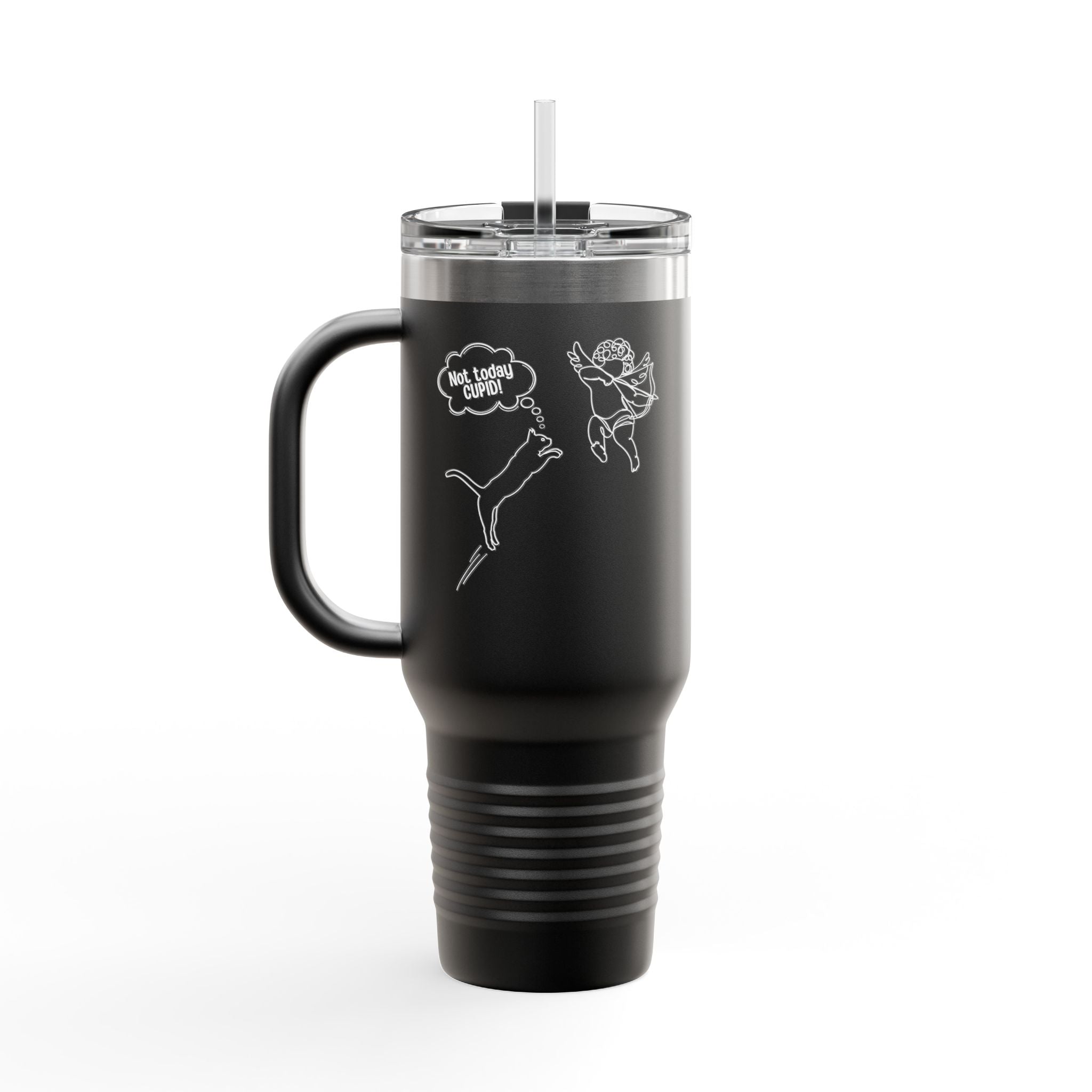 Not Today Cupid Valentines Day Insulated Travel Mug, 40oz - EpiAl's Shop