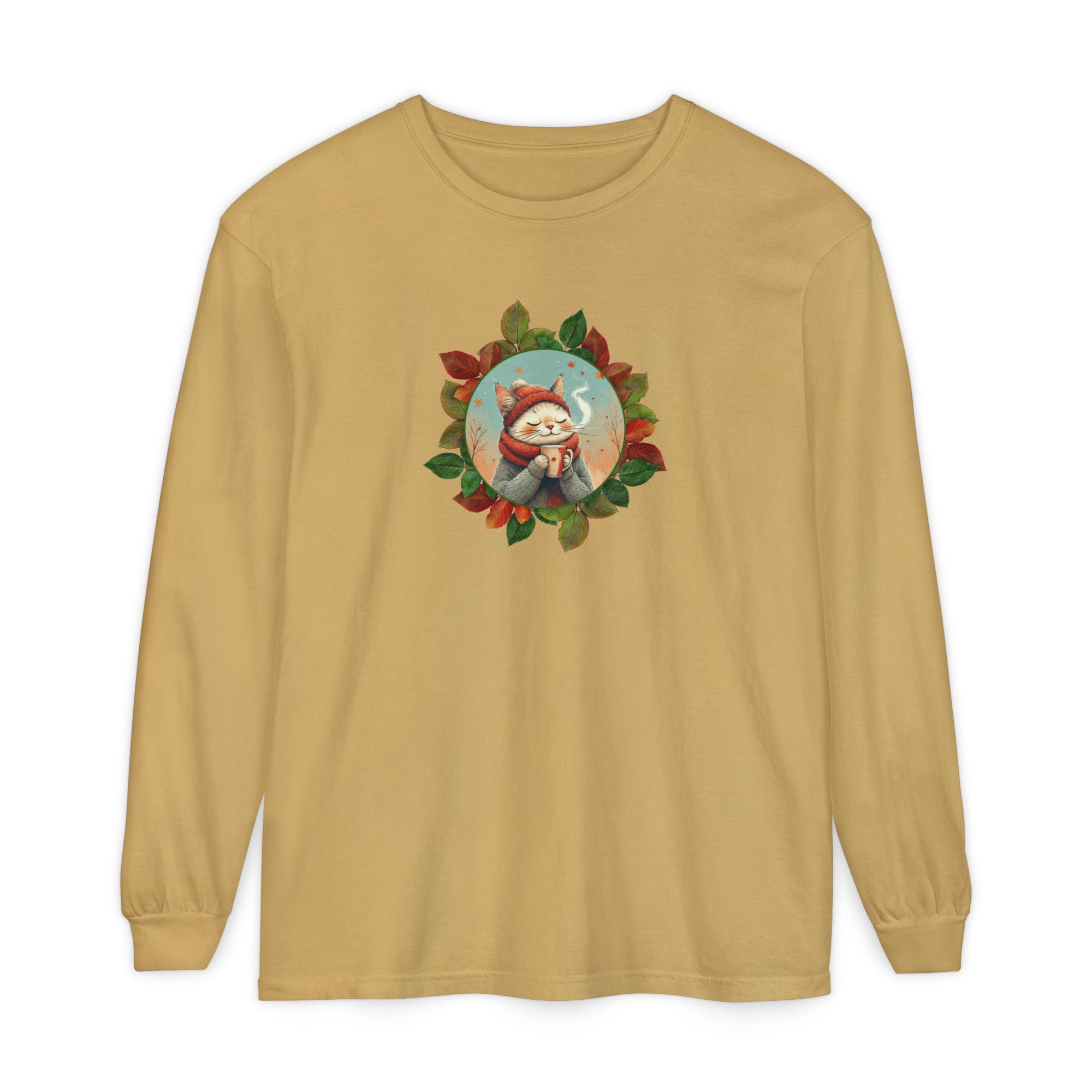 Country Autumn Kitty Long Sleeve T-Shirt | Fall Fashion