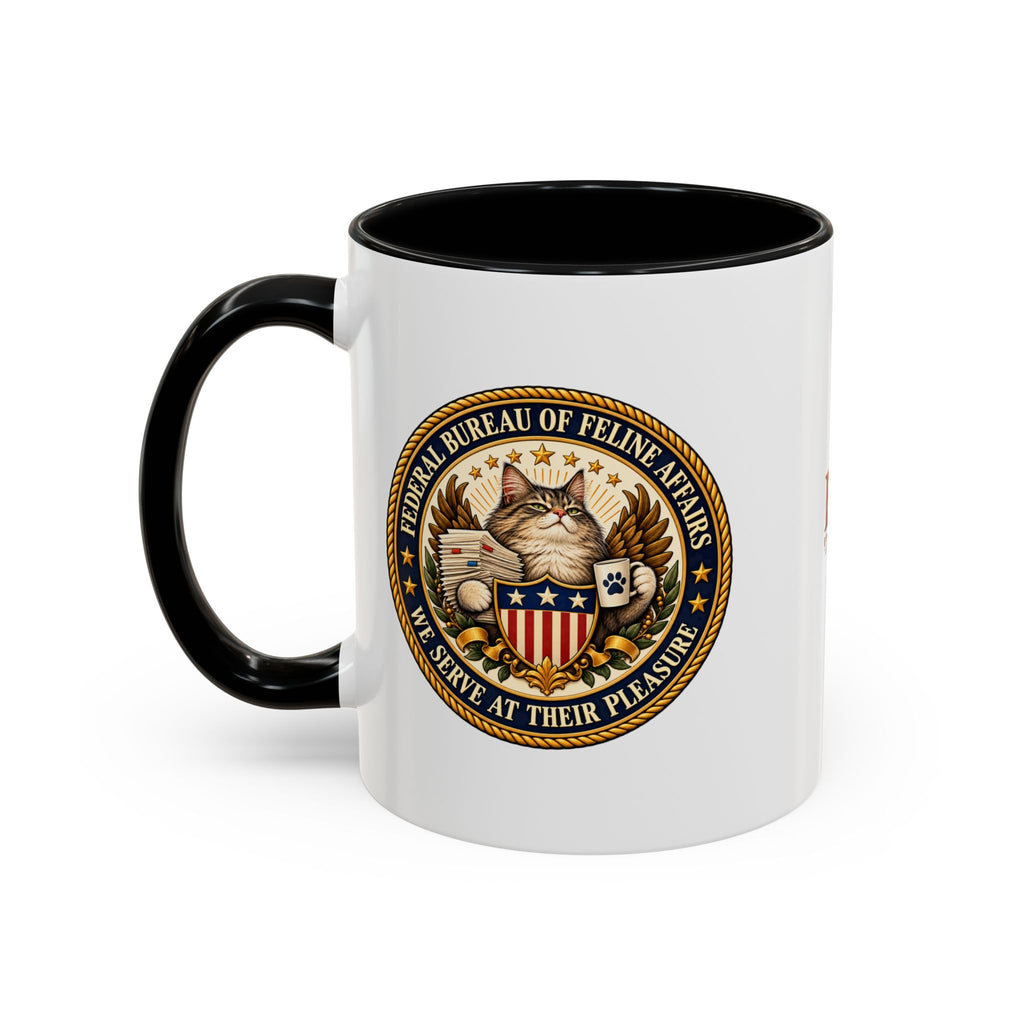 Federal Bureau of Feline Affairs Mug | Funny Cat Government Parody Coffee Cup | 11oz & 15oz
