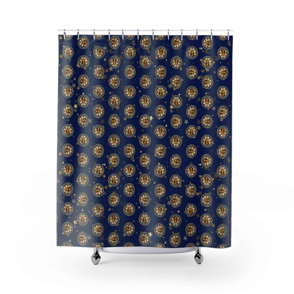 Bureau of Steam & Emotional Regulation Shower Curtain | Celestial Pattern