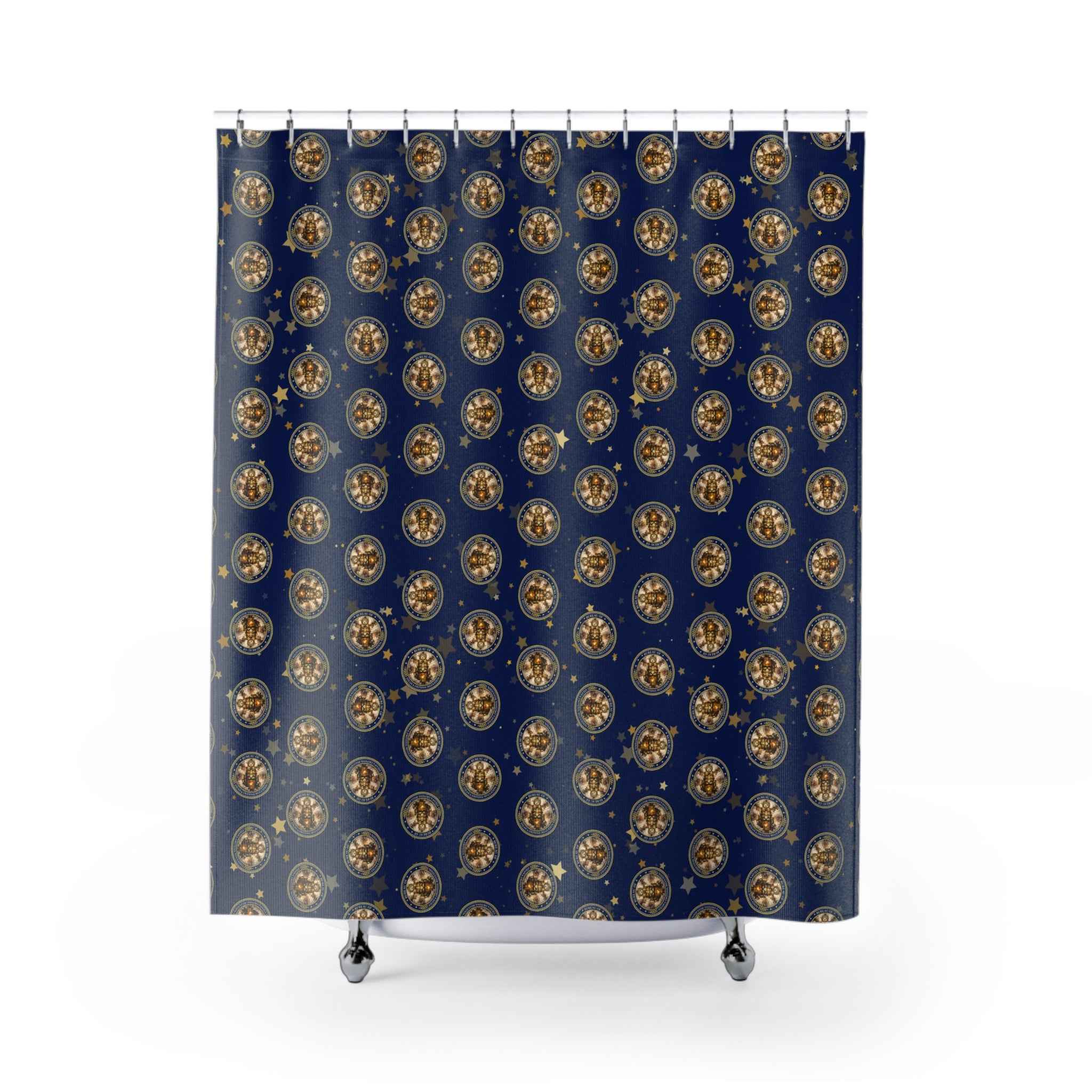 Bureau of Steam & Emotional Regulation Shower Curtain | Celestial Pattern