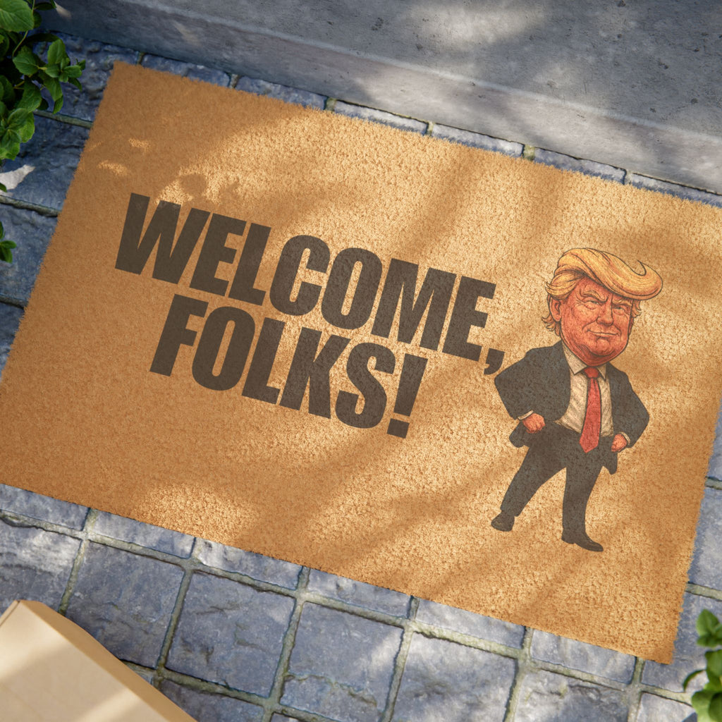 The Huge Welcome Doormat – Bold Patriotic Parody Entry Mat
