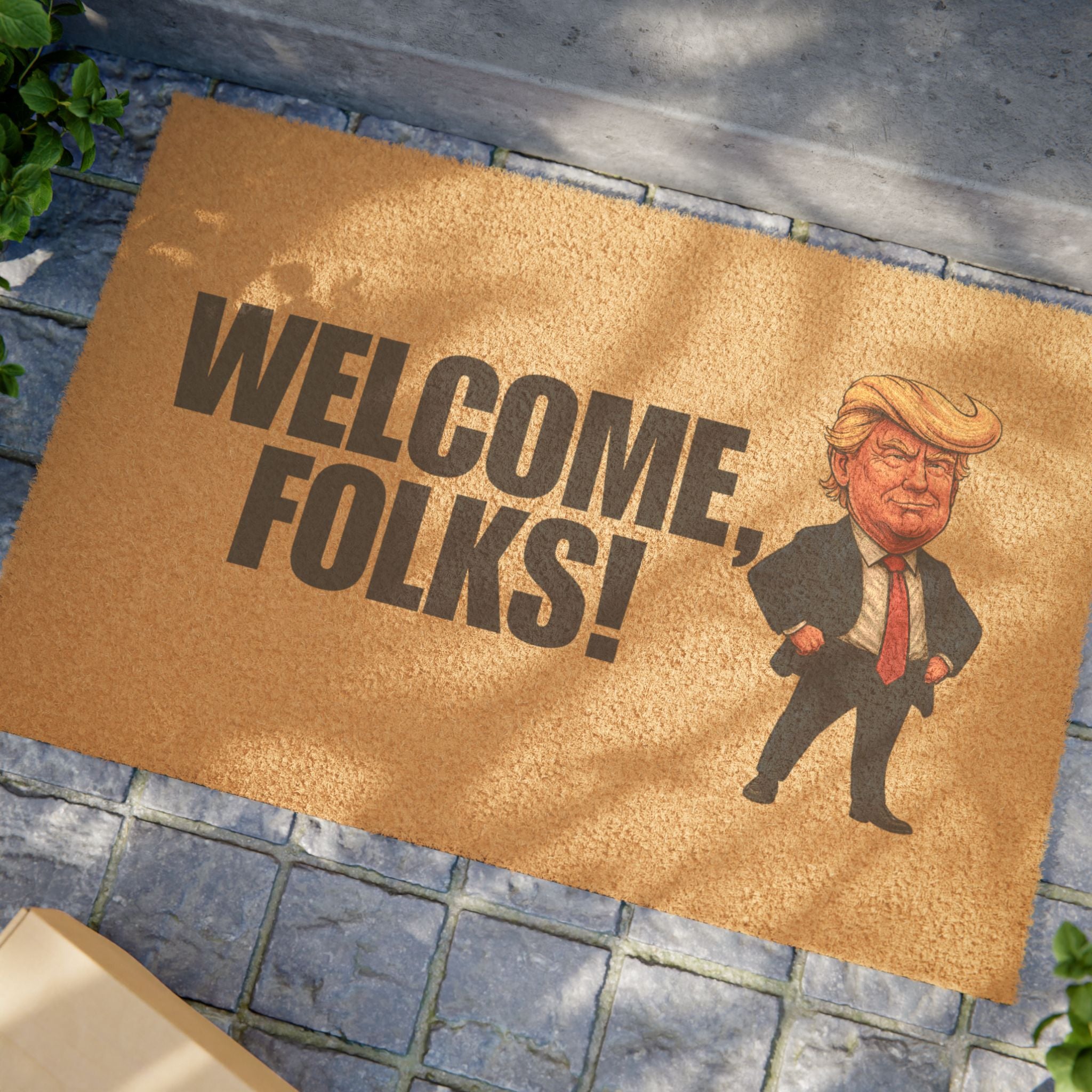 The Huge Welcome Doormat – Bold Patriotic Parody Entry Mat