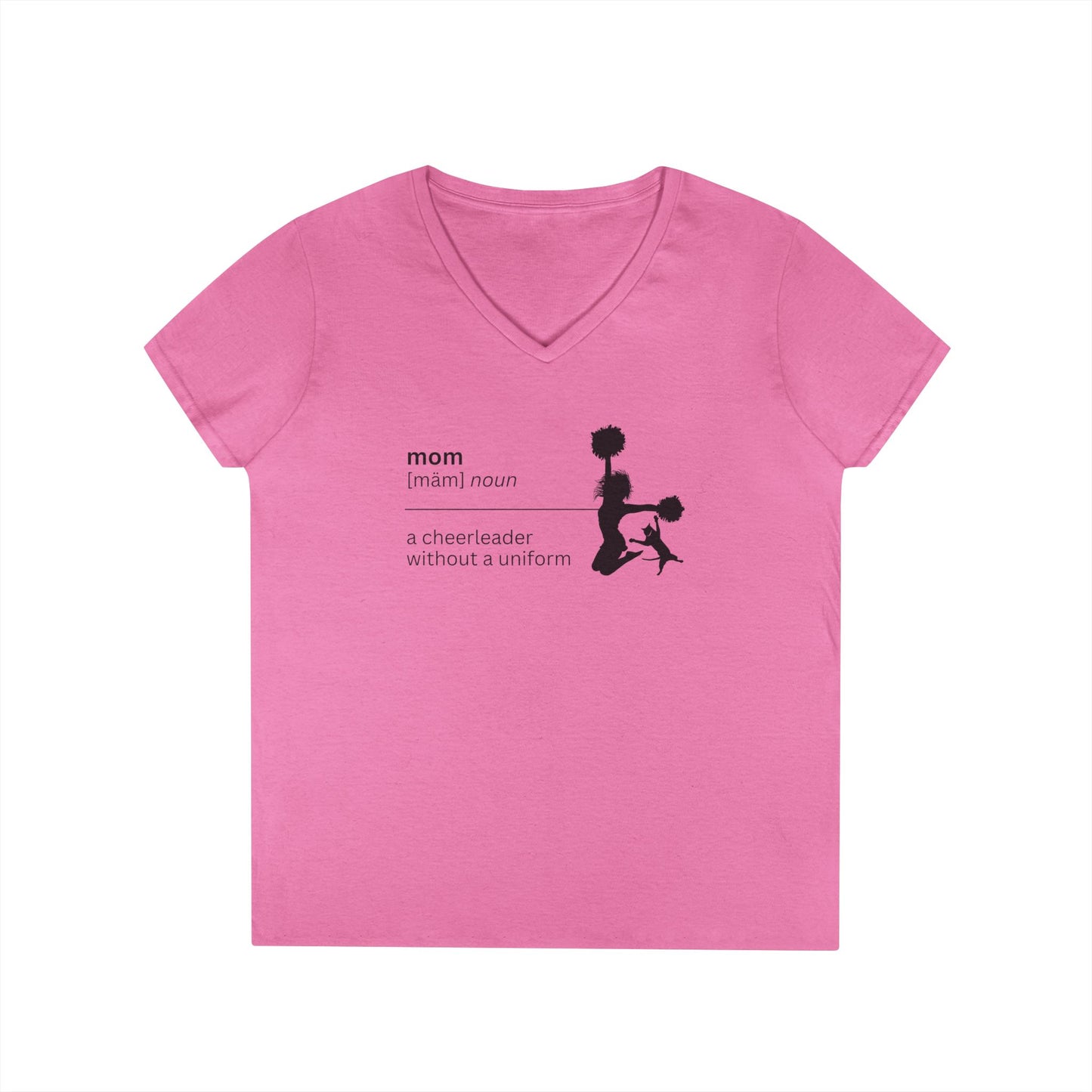 Mom Definition V-Neck T-Shirt - Cheerleader