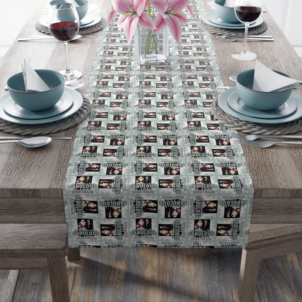 Trump Santa Fabulous List Christmas Table Runner