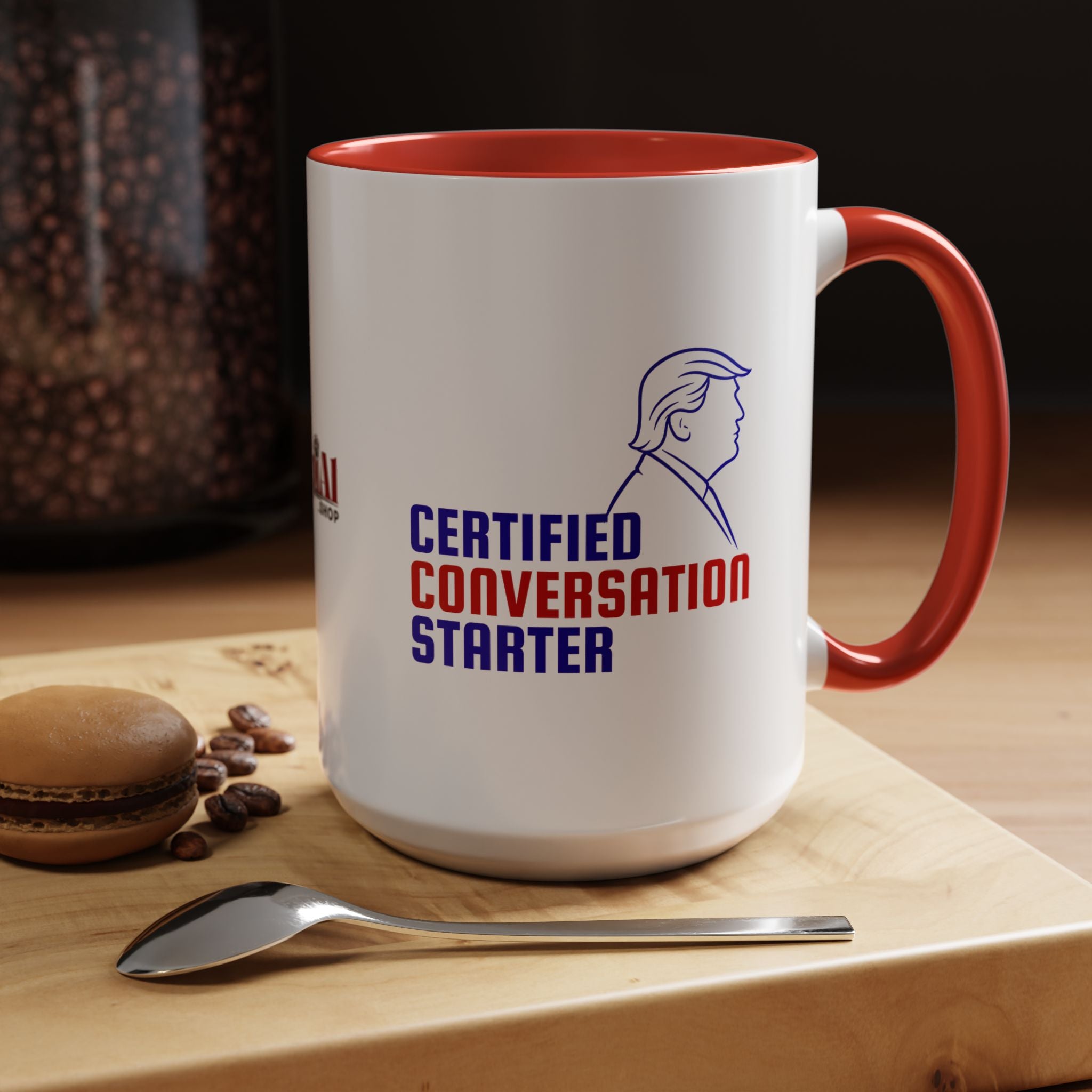 Certified Conversation Starter Mug | Political Parody Coffee Cup