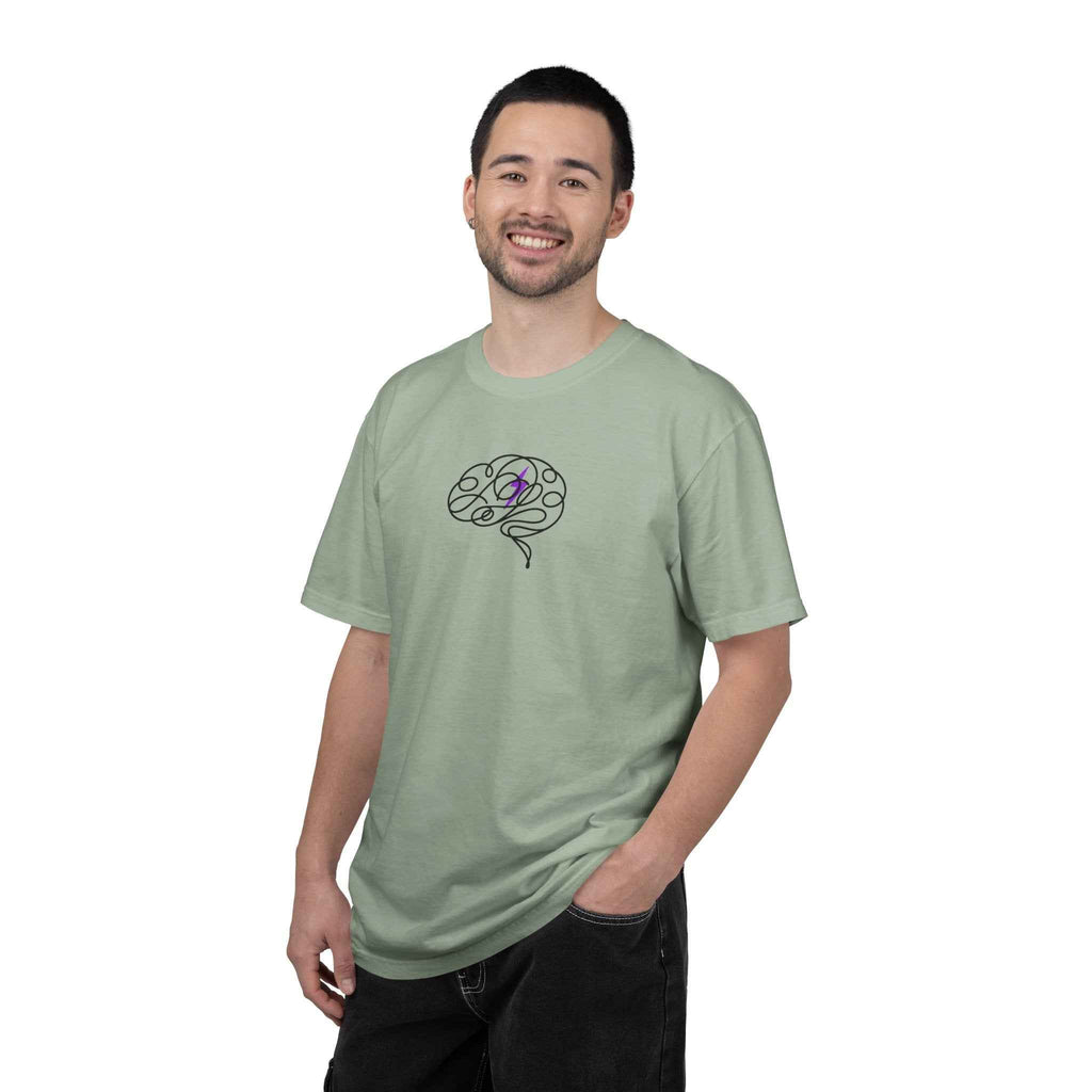 Abstract Brain Line Art T-Shirt – Epilepsy Awareness Edition