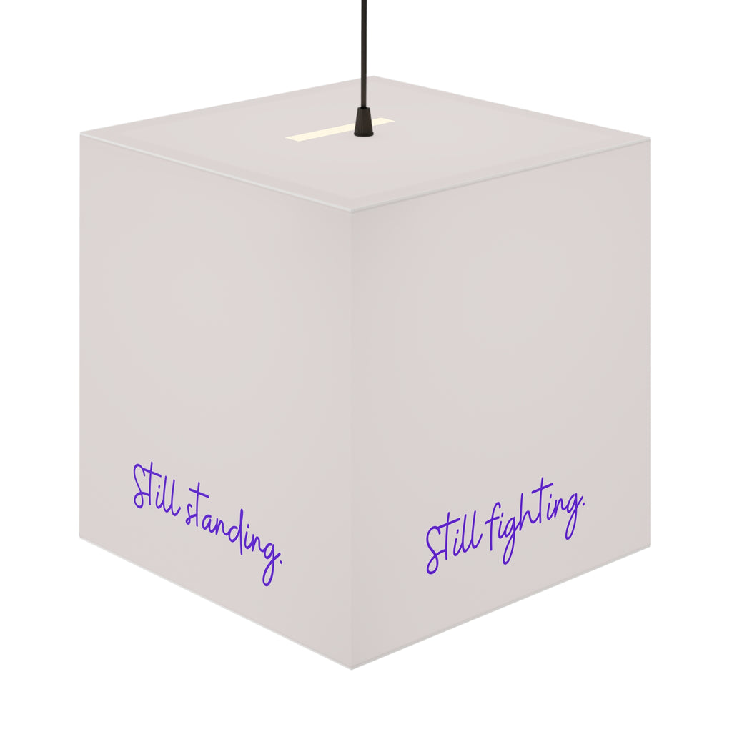 Still Here Still Standing Cube Lamp – Epilepsy Awareness Inspirational Lamp