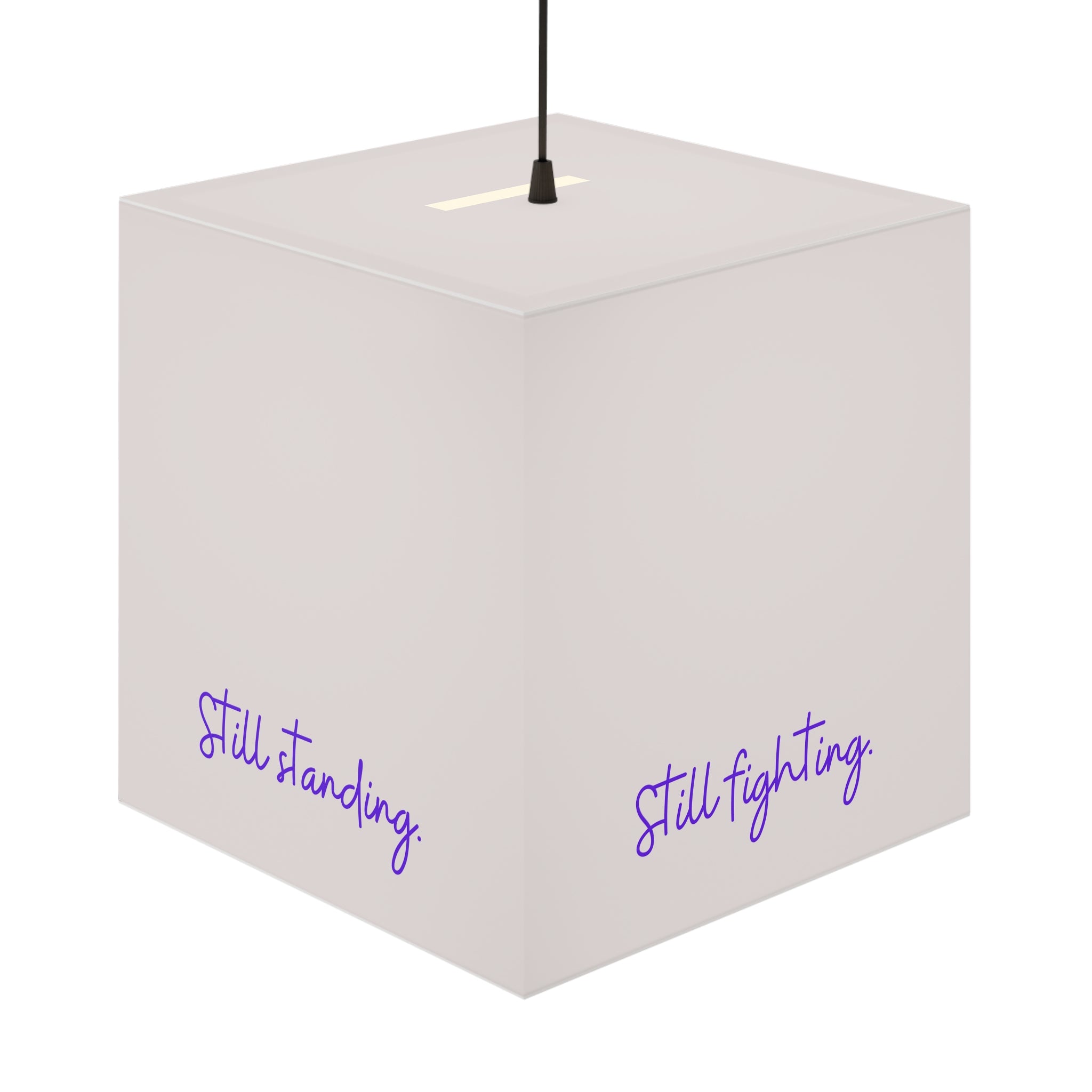 Still Here Still Standing Cube Lamp – Epilepsy Awareness Inspirational Lamp