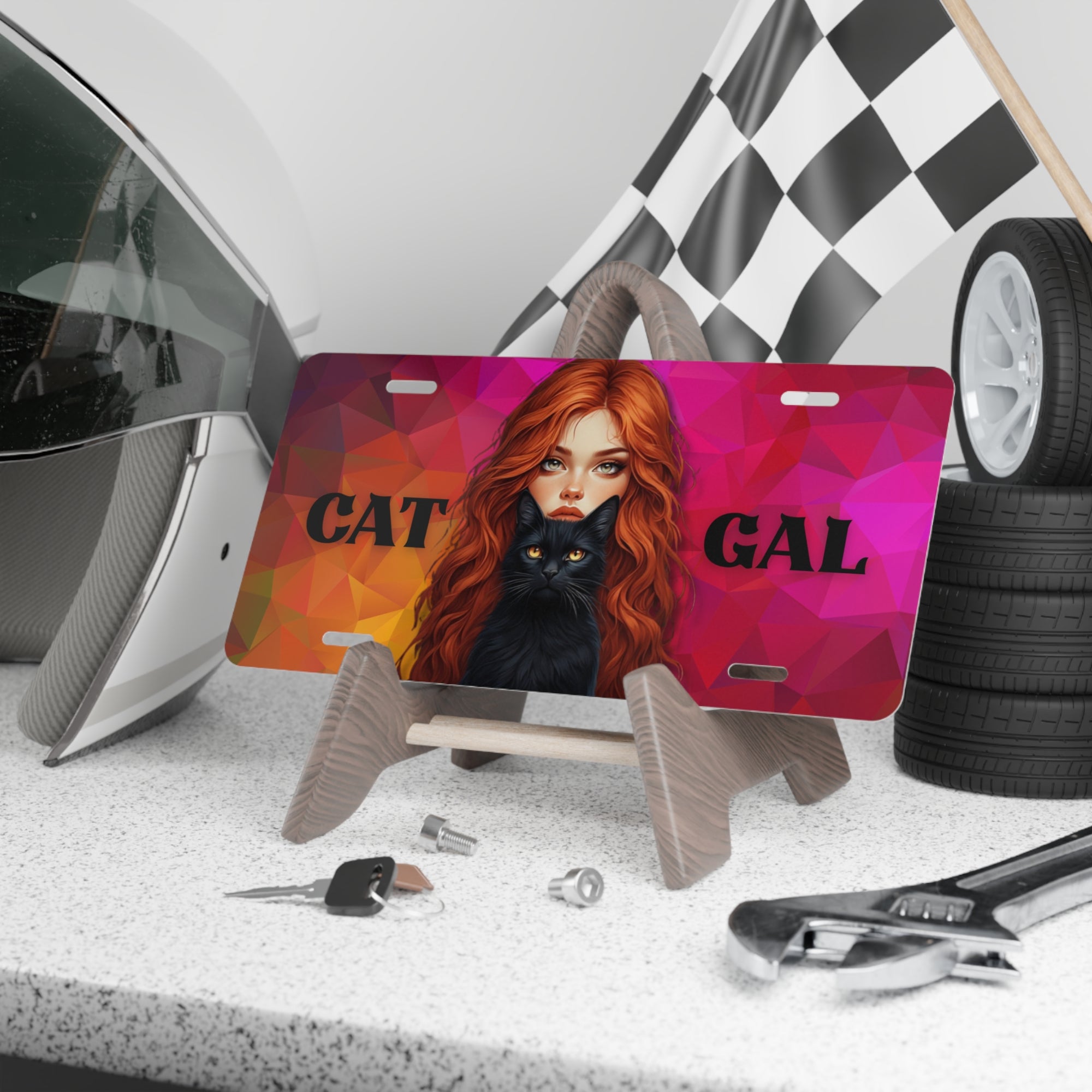 Cat Gal Vanity Plate