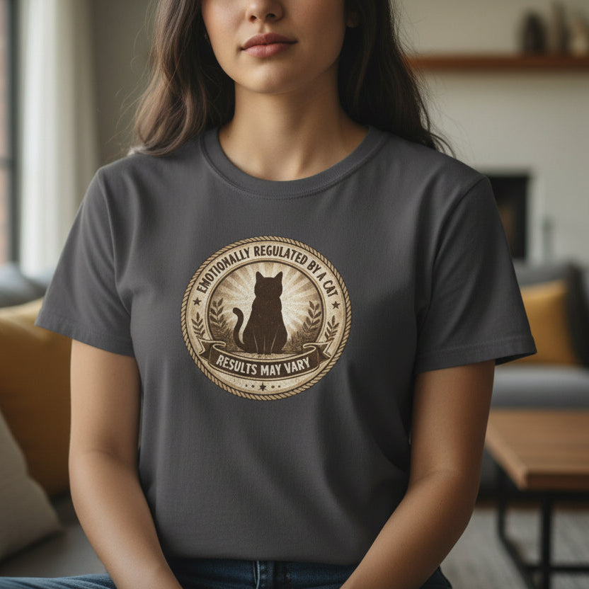 Emotionally Regulated by a Cat T-Shirt
