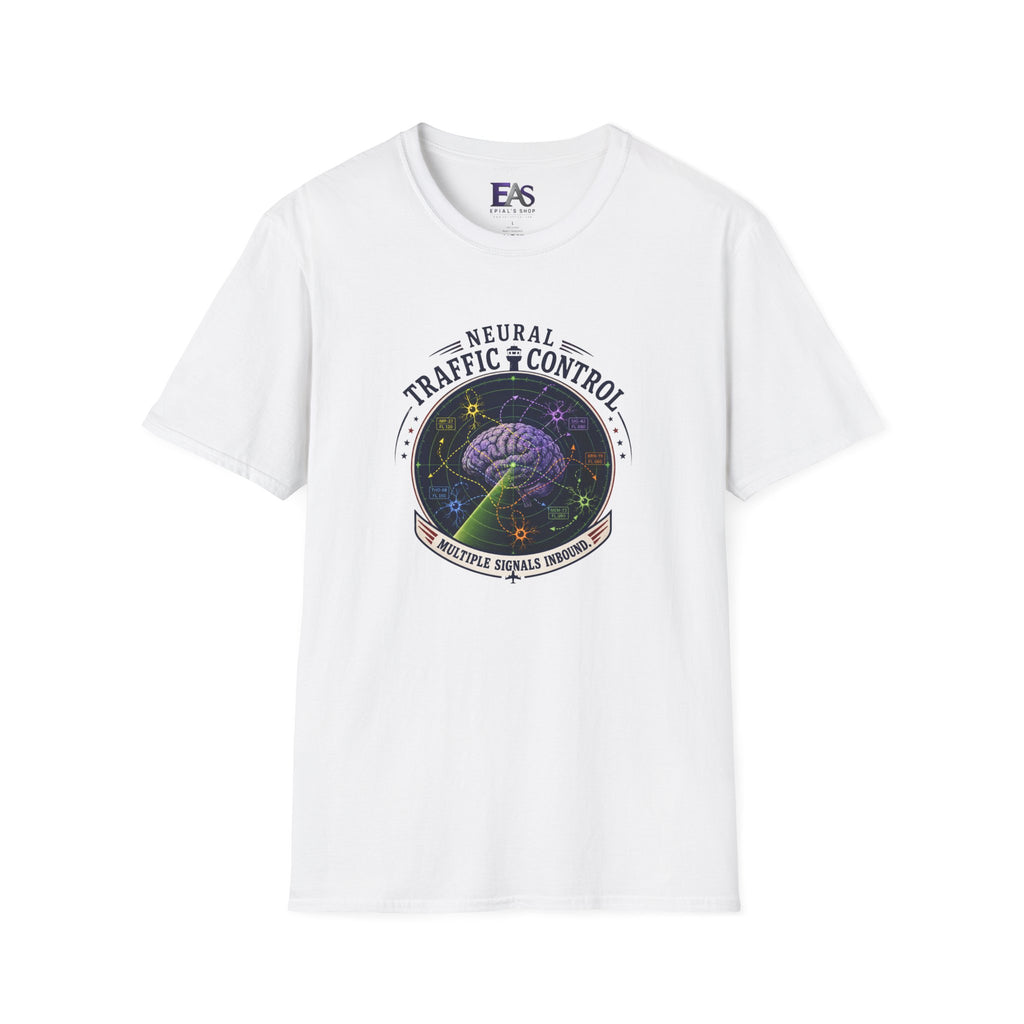 Neural Traffic Control T-Shirt | Brain Radar Graphic Tee