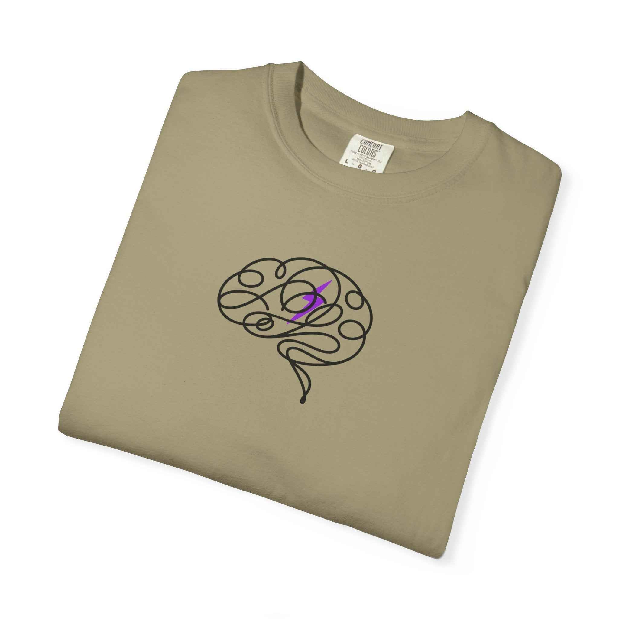Abstract Brain Line Art T-Shirt – Epilepsy Awareness Edition
