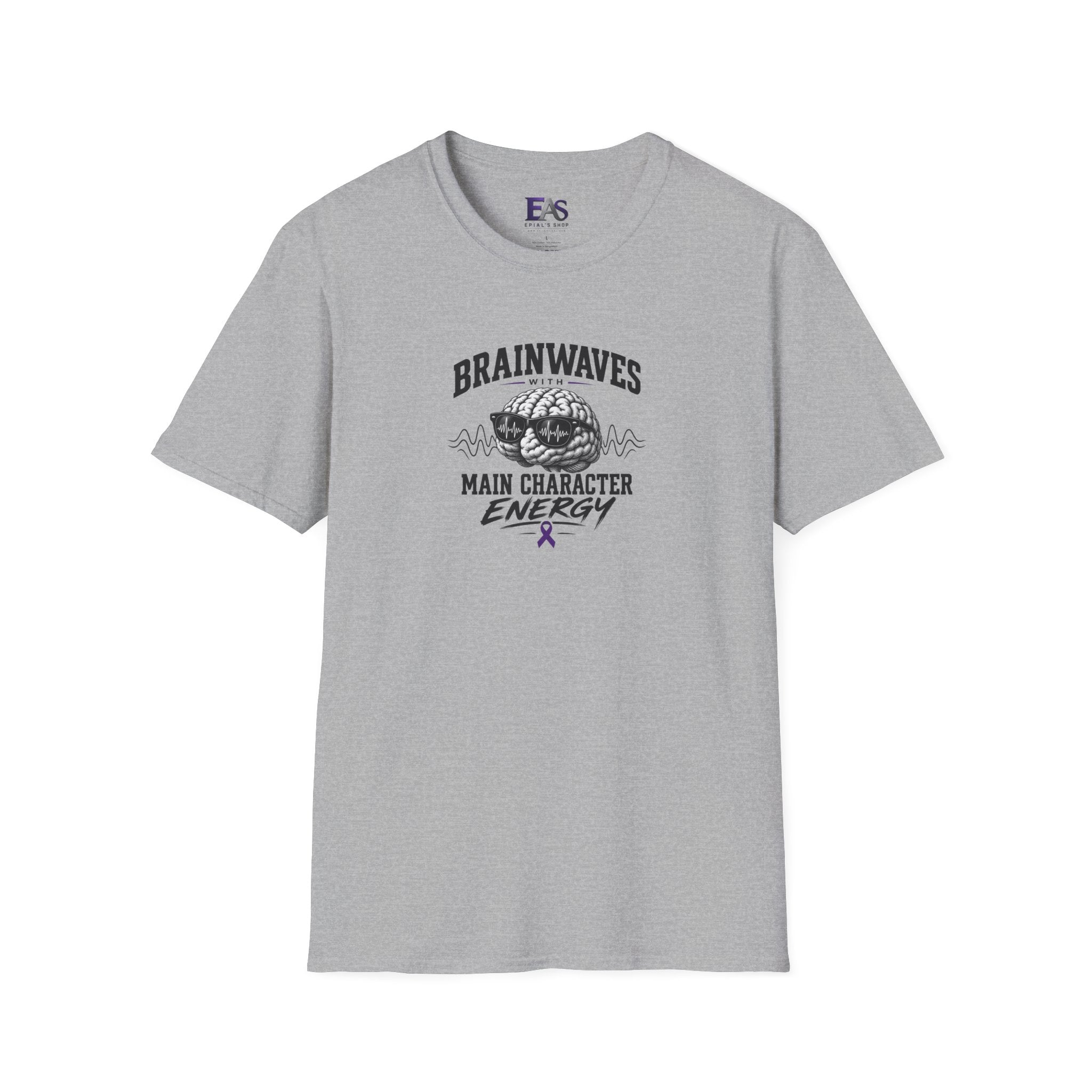 Brainwaves With Main Character Energy Epilepsy Awareness T-Shirt