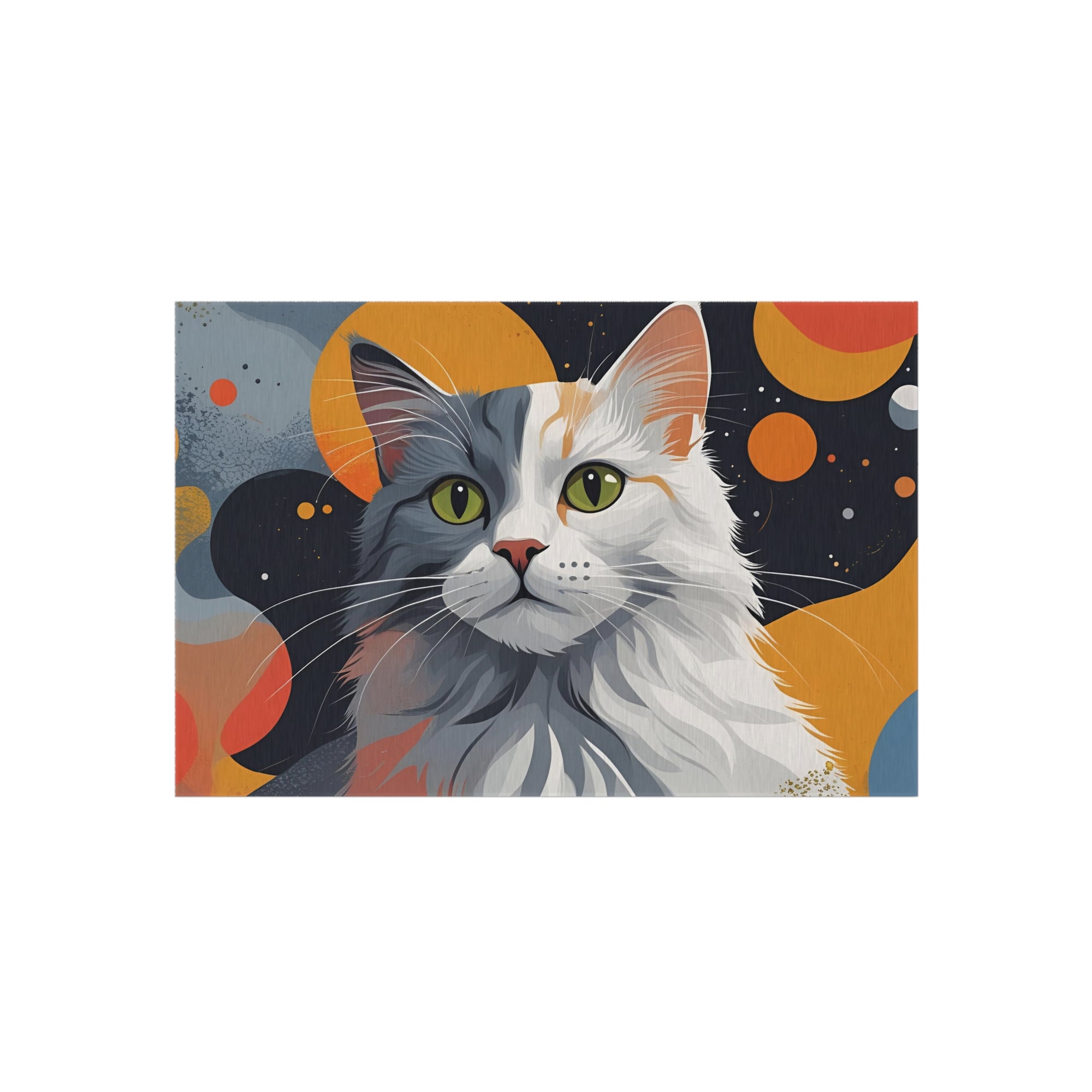 Colorful Cat-Themed Outdoor Rug, Cozy Patio Decor