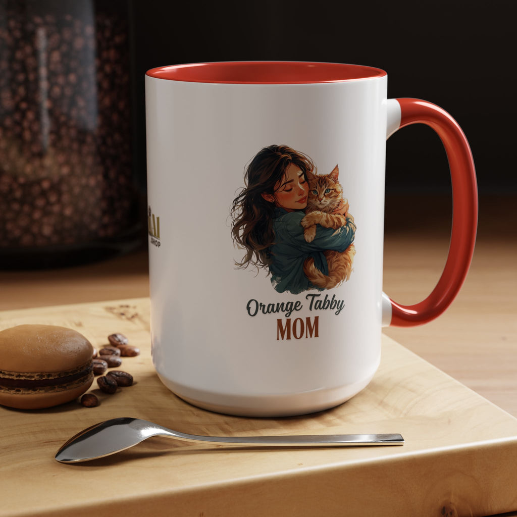 Charming Orange Tabby Mom Coffee Mug – Perfect Gift for Cat Lovers