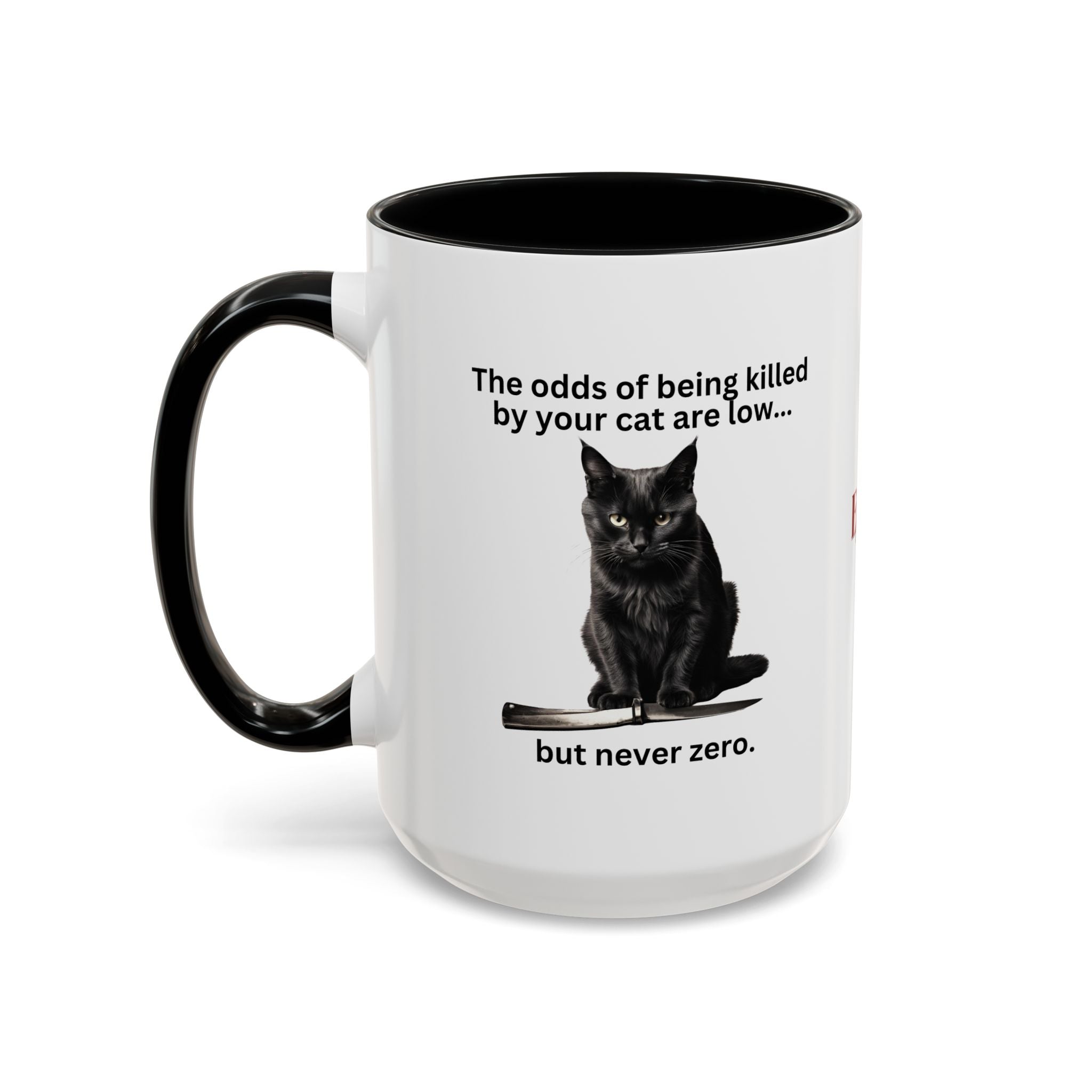 Photo depicting the ​Killer Cat Odds Accent Coffee Mug (11, 15oz) from EpiAl's Shop.