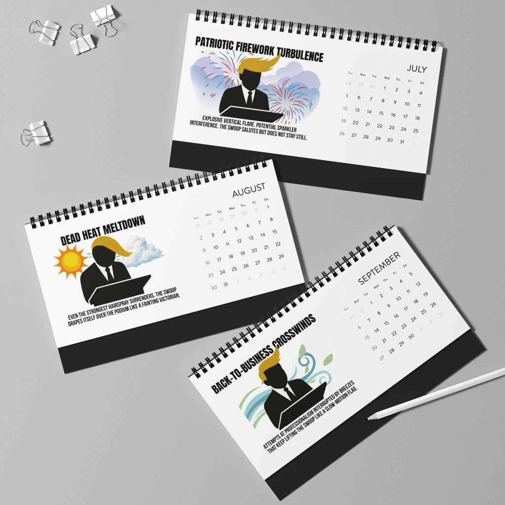Executive Hair Forecast 2026 Desktop Calendar