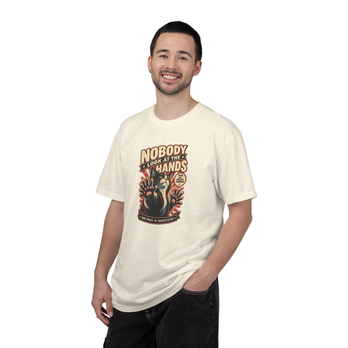 Nobody Look at the Hands AI Slop Comfort Colors T-Shirt