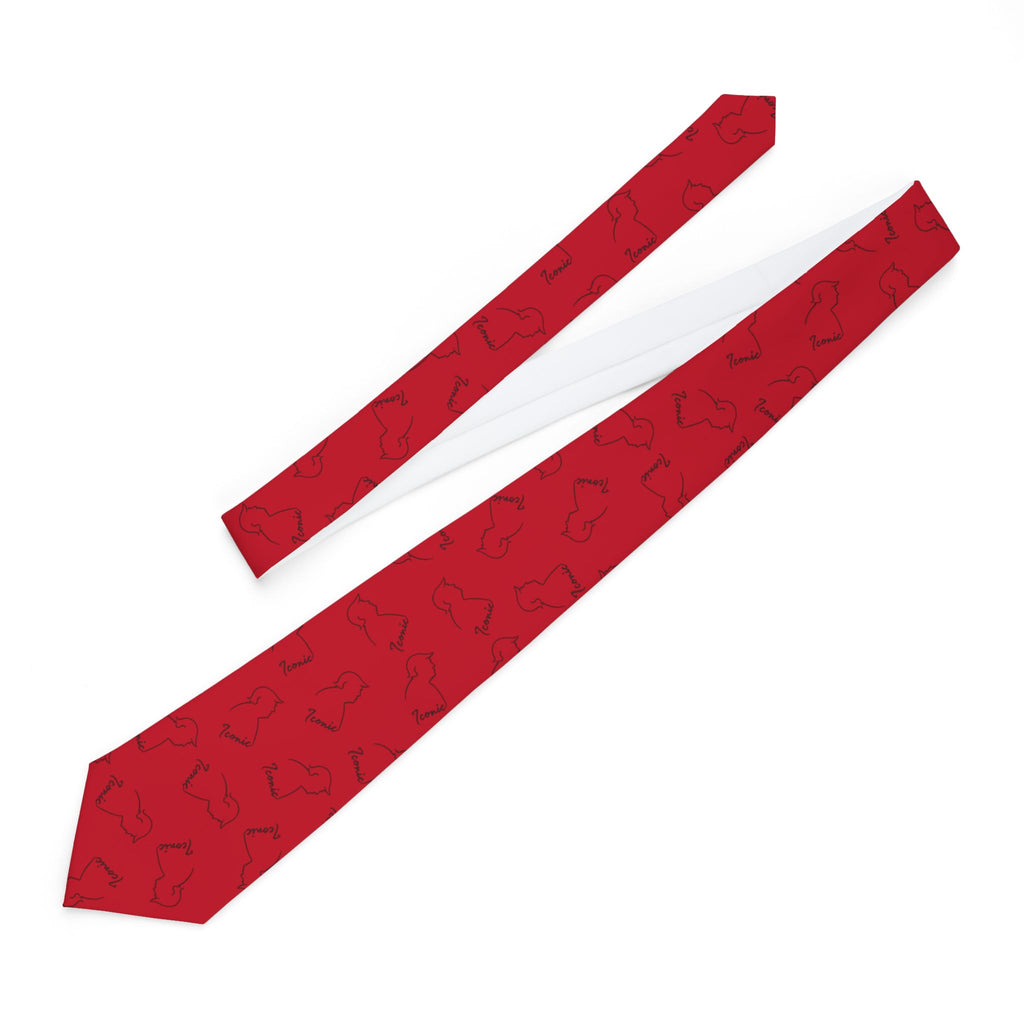 Crimson Iconic Silhouette Slim Necktie