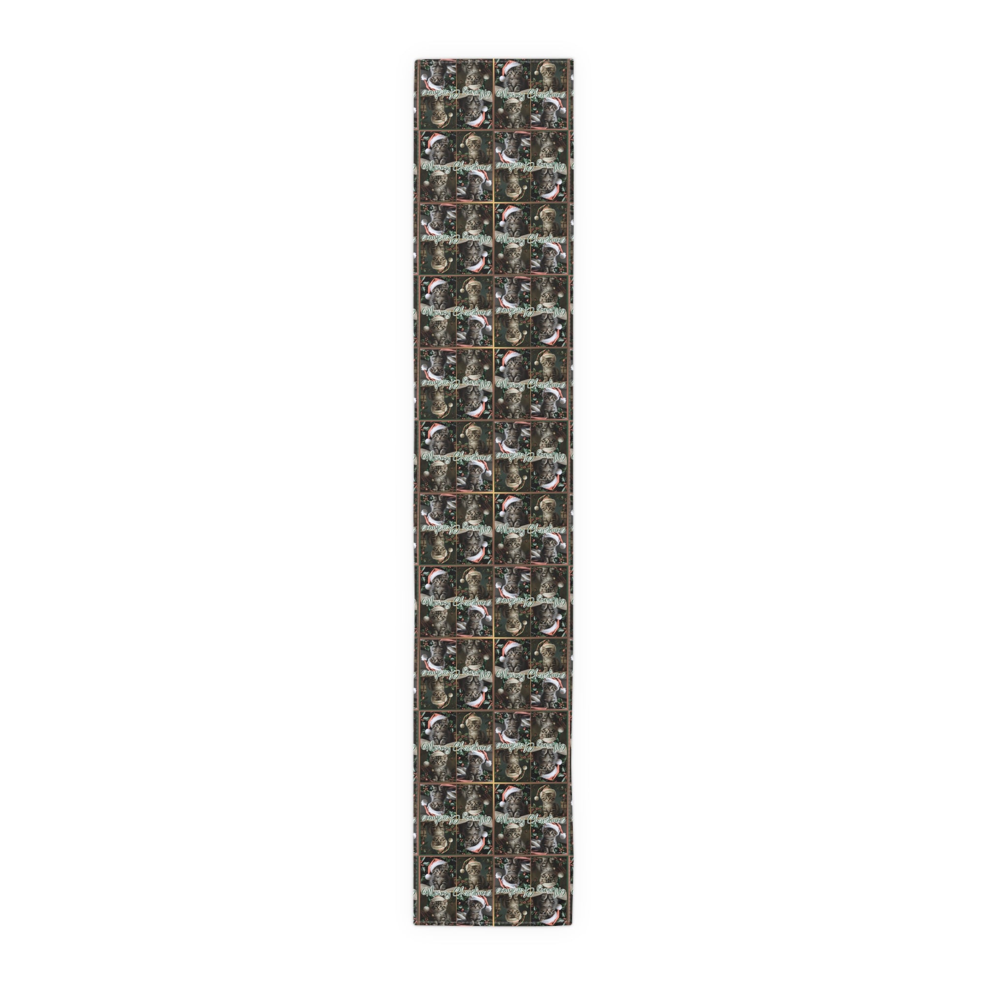 Meowy Christmas Festive Table Runner
