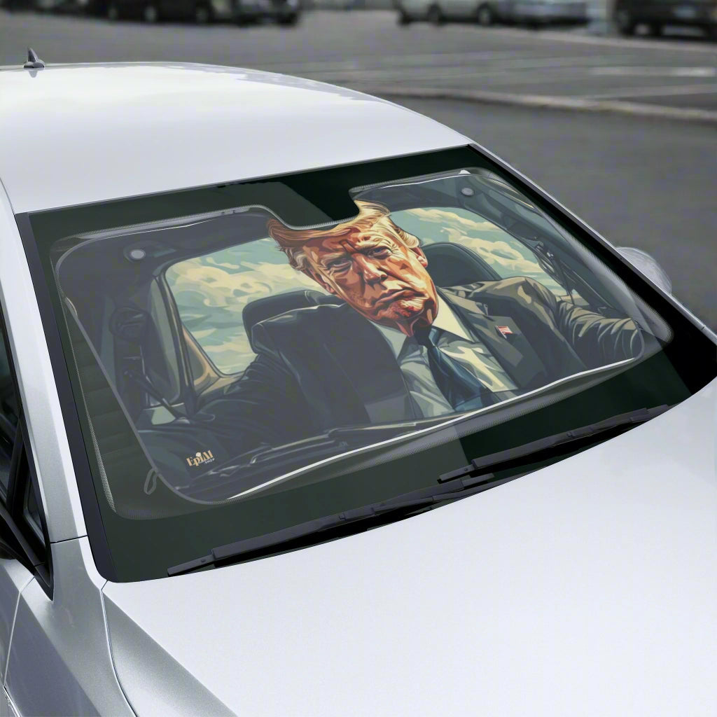 Car Sun Shades with Presidential Design - Fun Auto Accessory