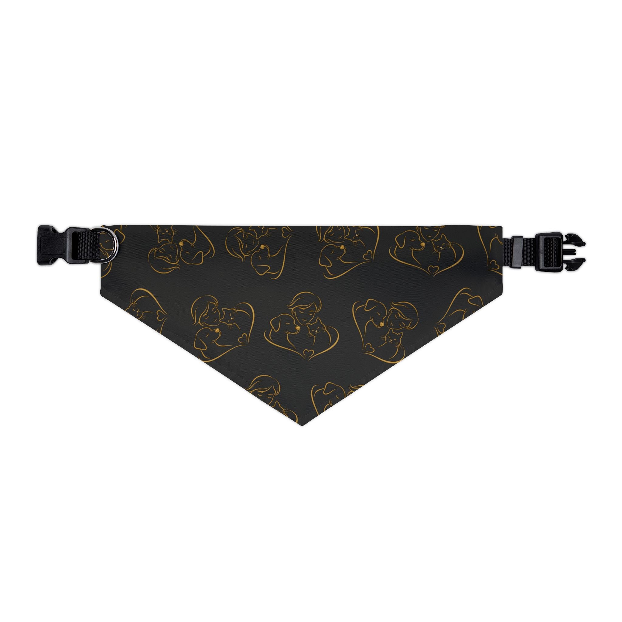 Love Line Art Dog Bandana – Person, Dog & Cat Design