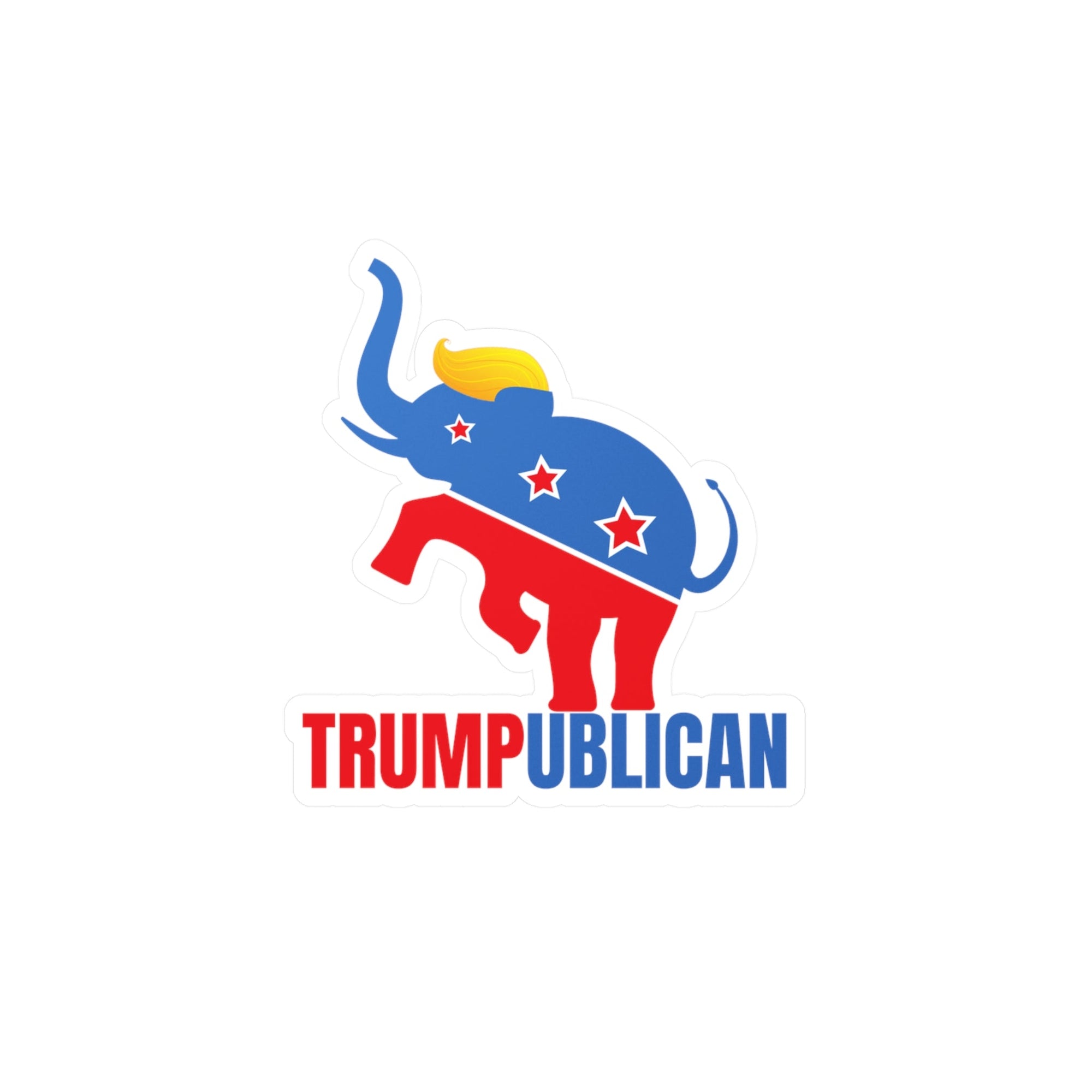 Trumpublican Elephant Vinyl Decal - Funny Political Sticker for Car, Laptop, or Home Printify