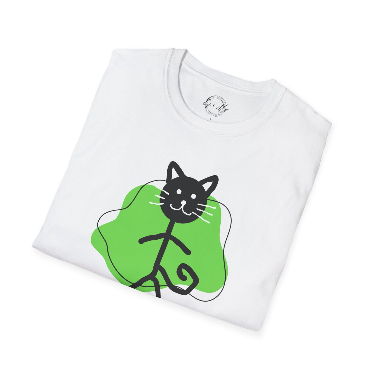 Playful Cat Graphic T-Shirt – Unisex Softstyle Tee for Cat Lovers