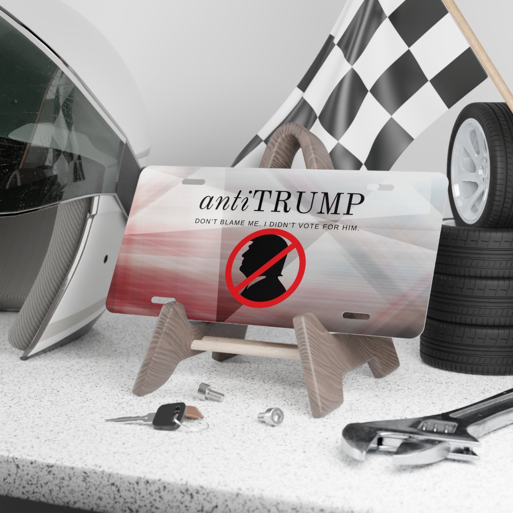 Anti-Trump Vanity Plate - Unique Statement Auto Accessory Printify