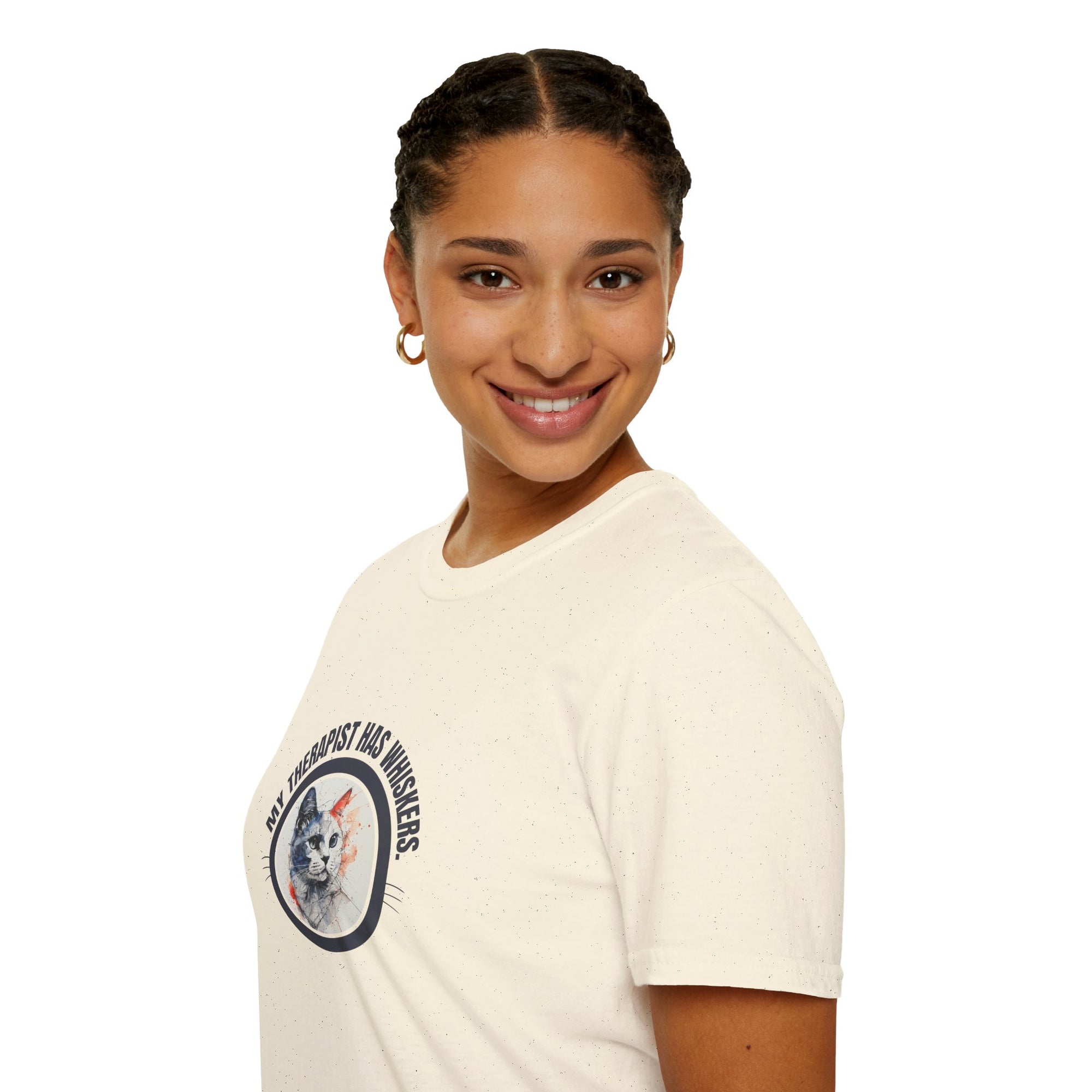 Whimsical Cat Therapy T-Shirt | Cute Pet Lover Tee