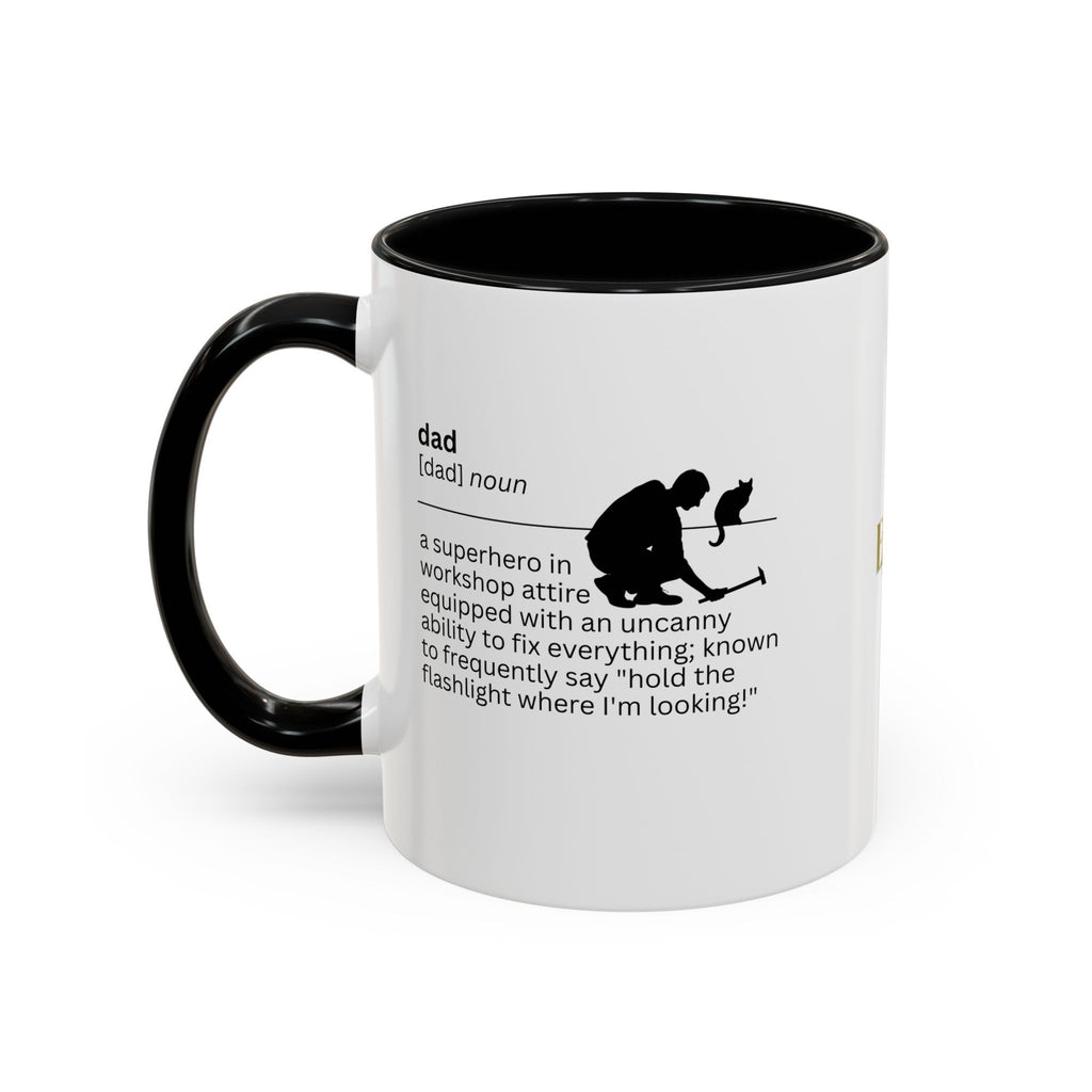 Dad Flashlight Accent Coffee Mug - Perfect Gift for Dads