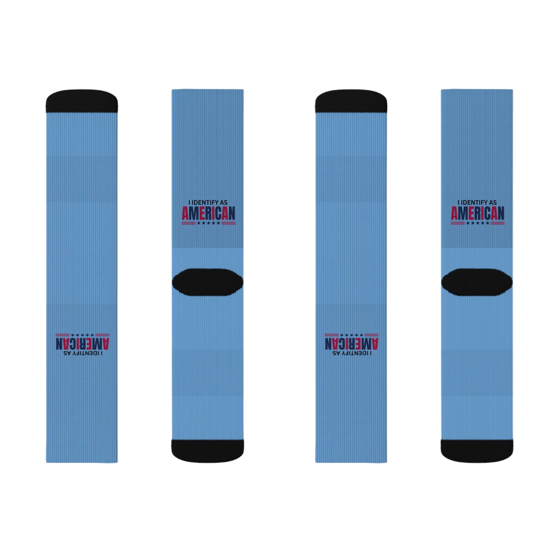 Identifies as American Sublimation Socks Printify